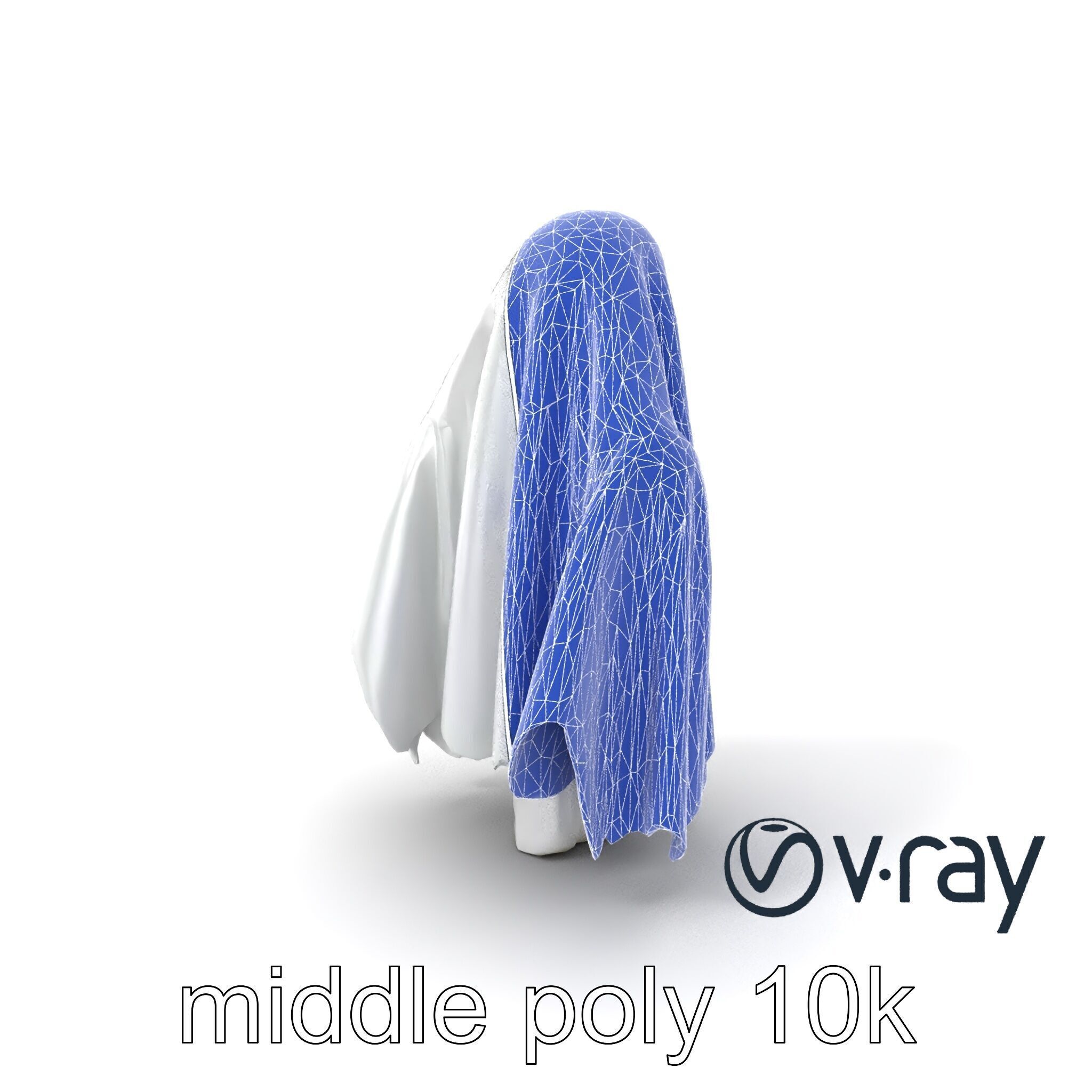 Eerie Ghost with Flowing Sheet model pack Low-poly 3D model_4