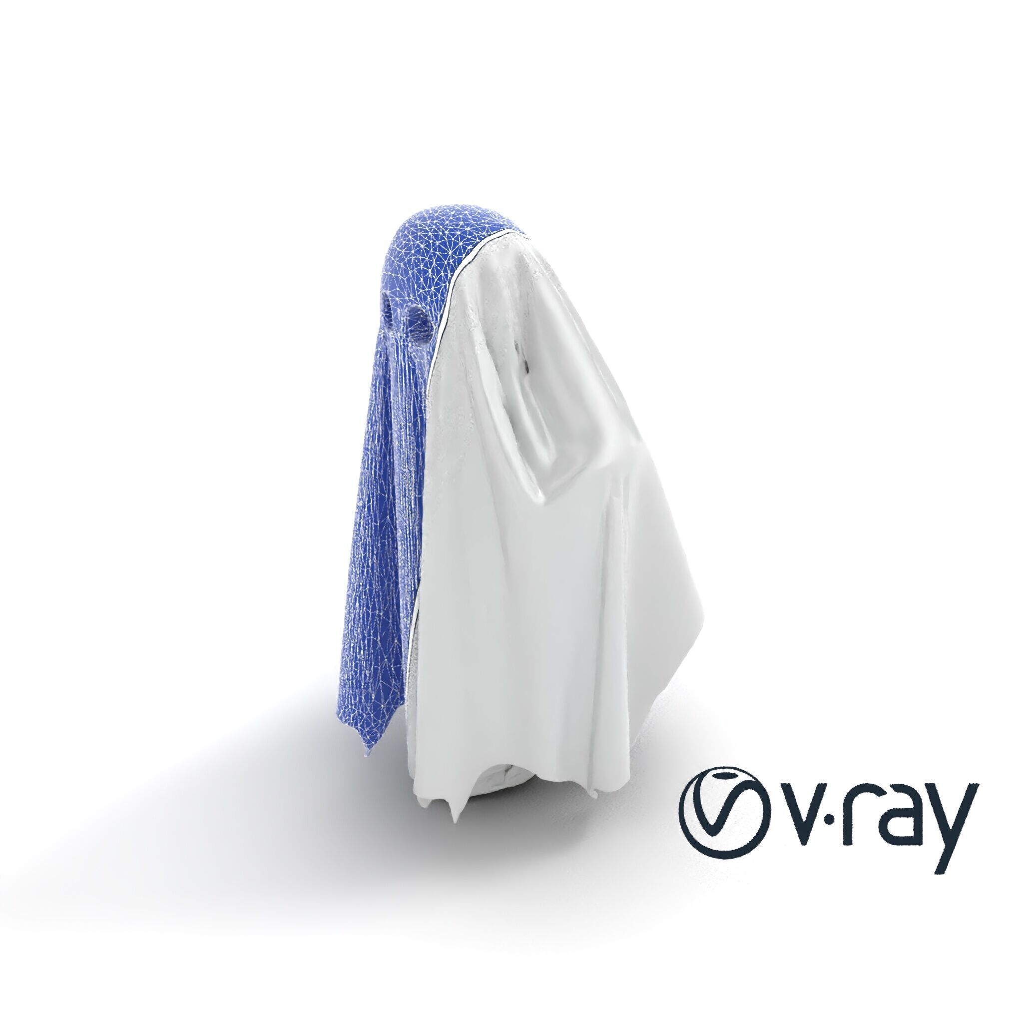 Eerie Ghost with Flowing Sheet model pack Low-poly 3D model_18