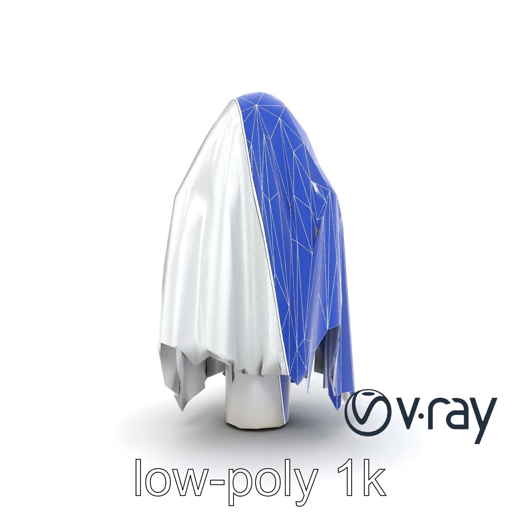 Eerie Ghost with Flowing Sheet model pack Low-poly 3D model_23