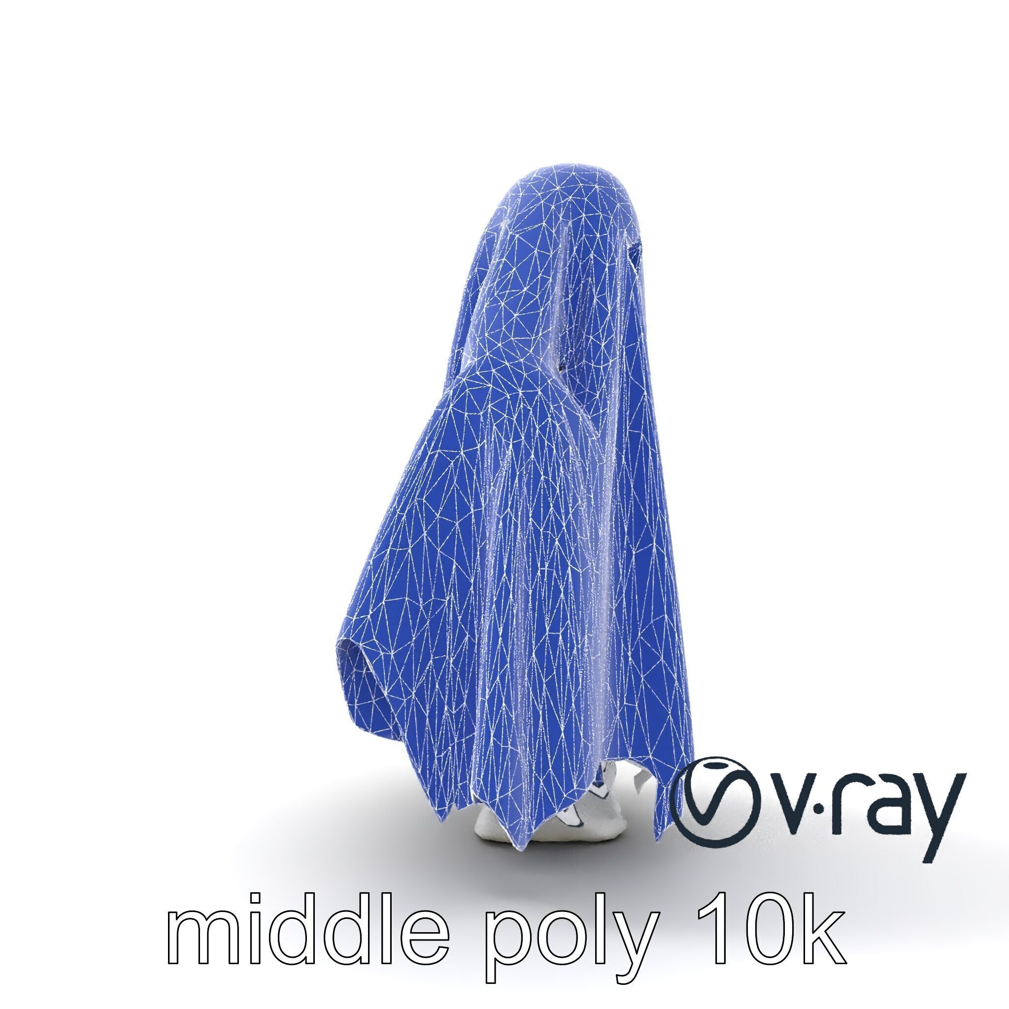 Eerie Ghost with Flowing Sheet model pack Low-poly 3D model_27