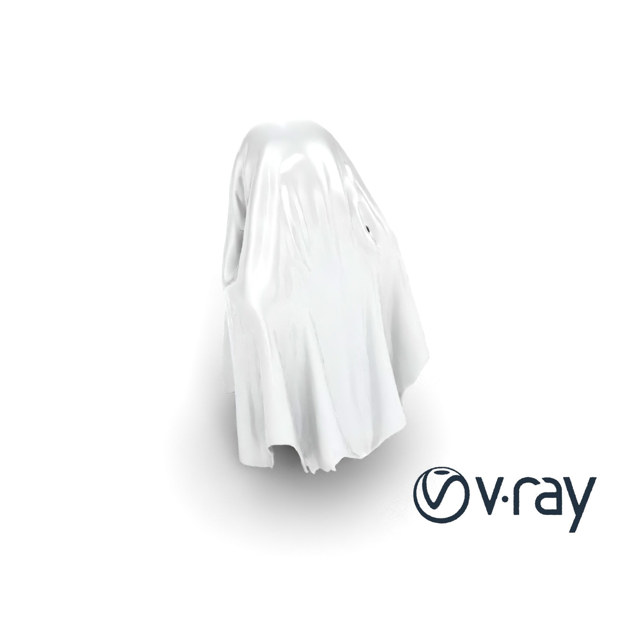Eerie Ghost with Flowing Sheet model pack Low-poly 3D model_16