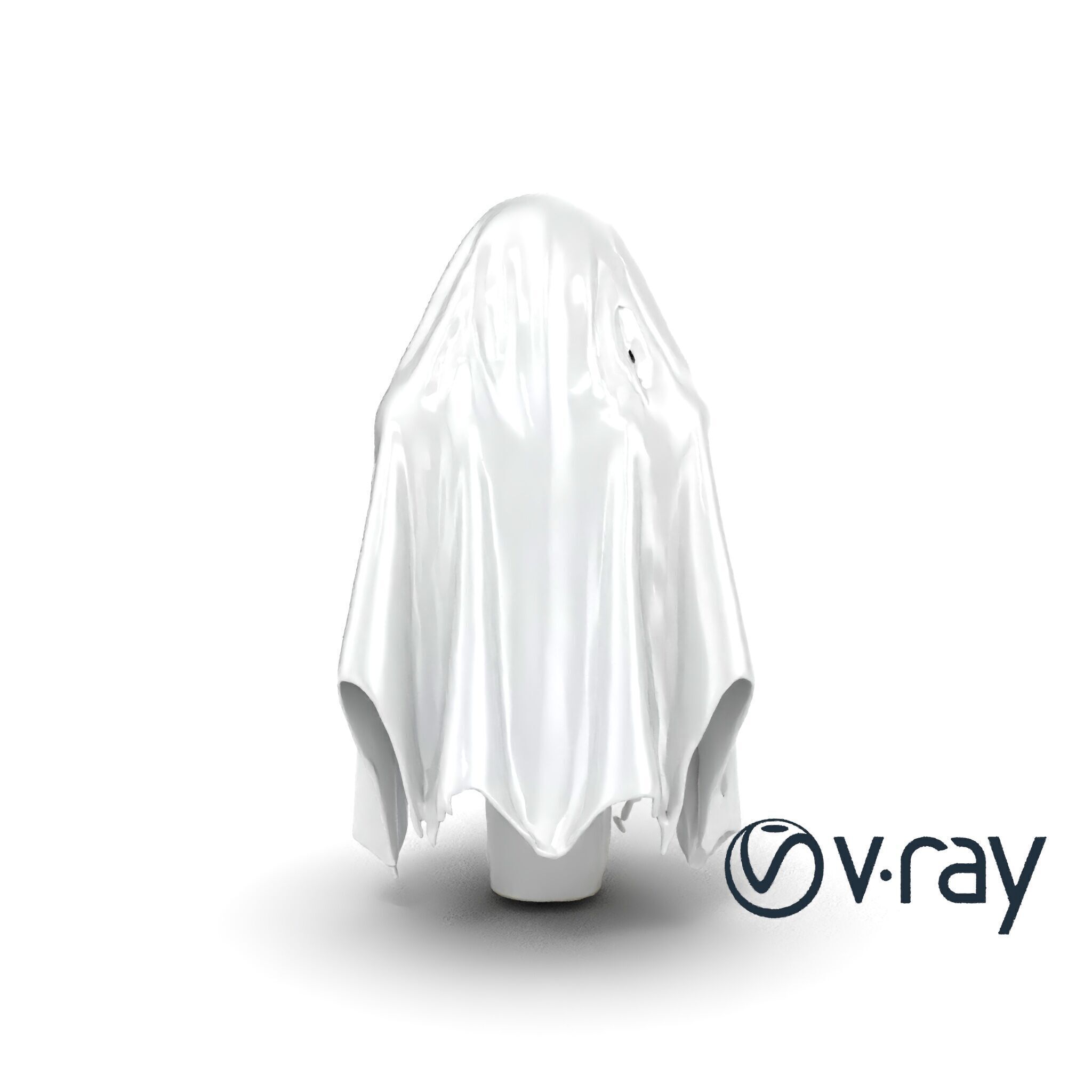Eerie Ghost with Flowing Sheet model pack Low-poly 3D model_25