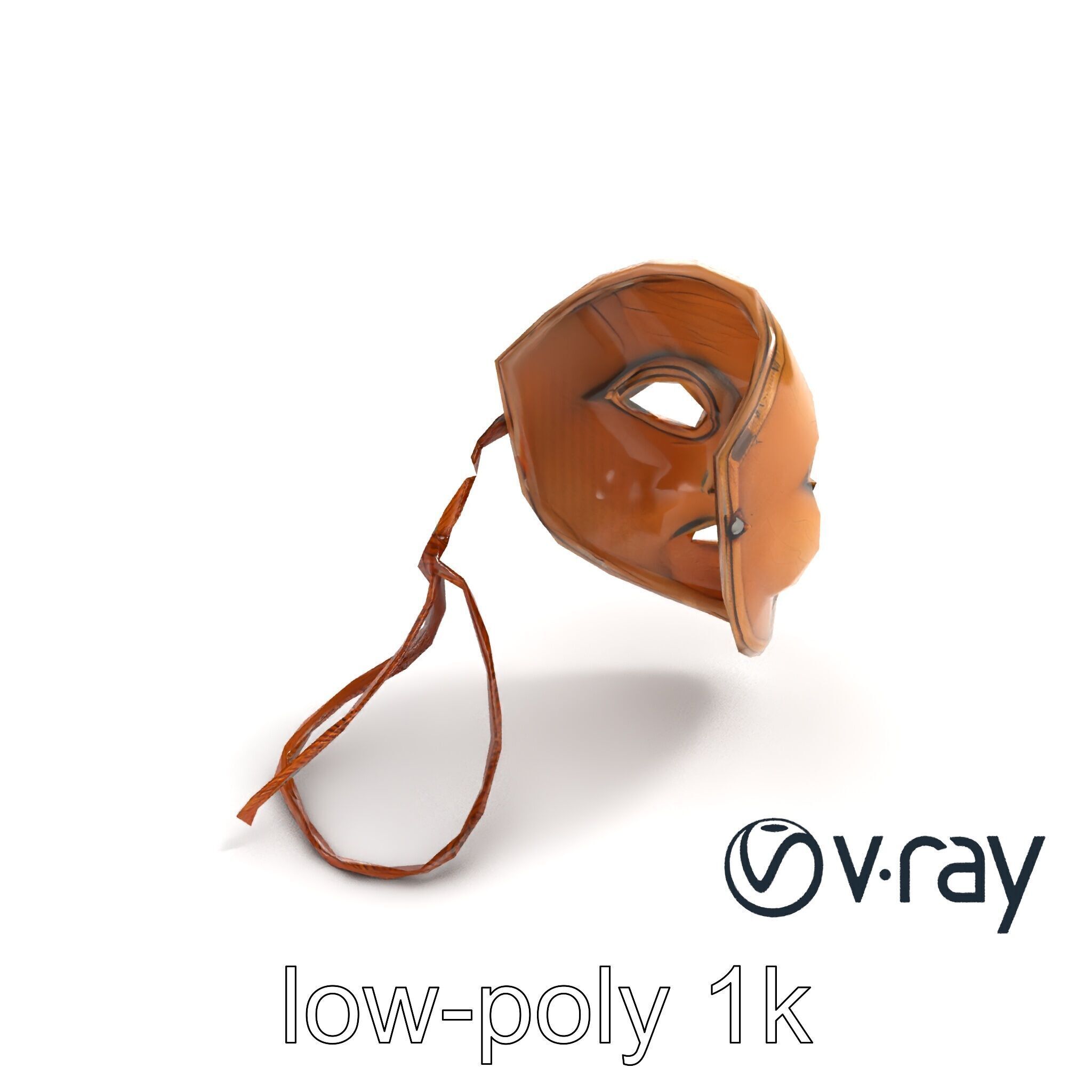 Ceremonial Ritual Mask Natural Design model pack Low-poly 3D model_8