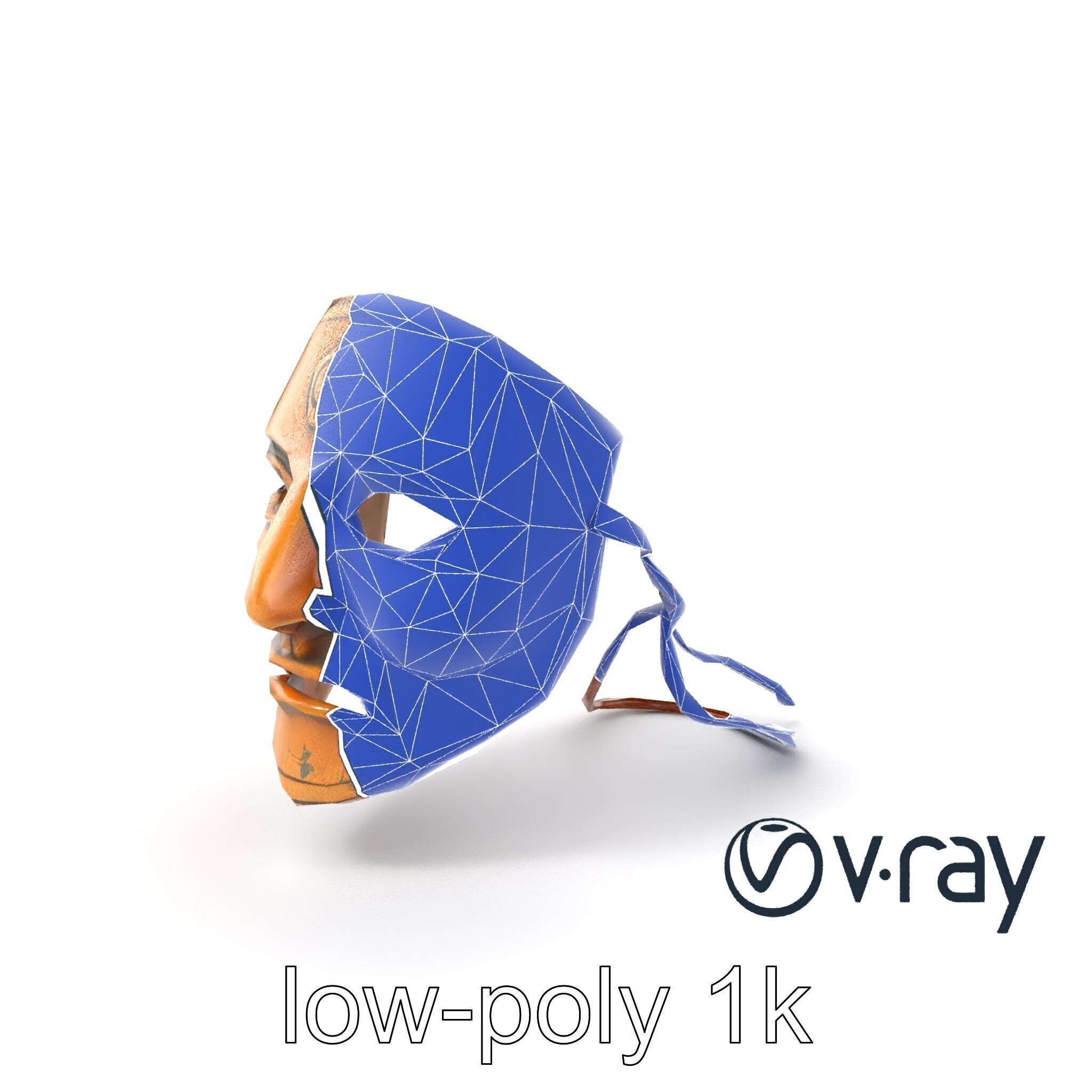 Ceremonial Ritual Mask Natural Design model pack Low-poly 3D model_5