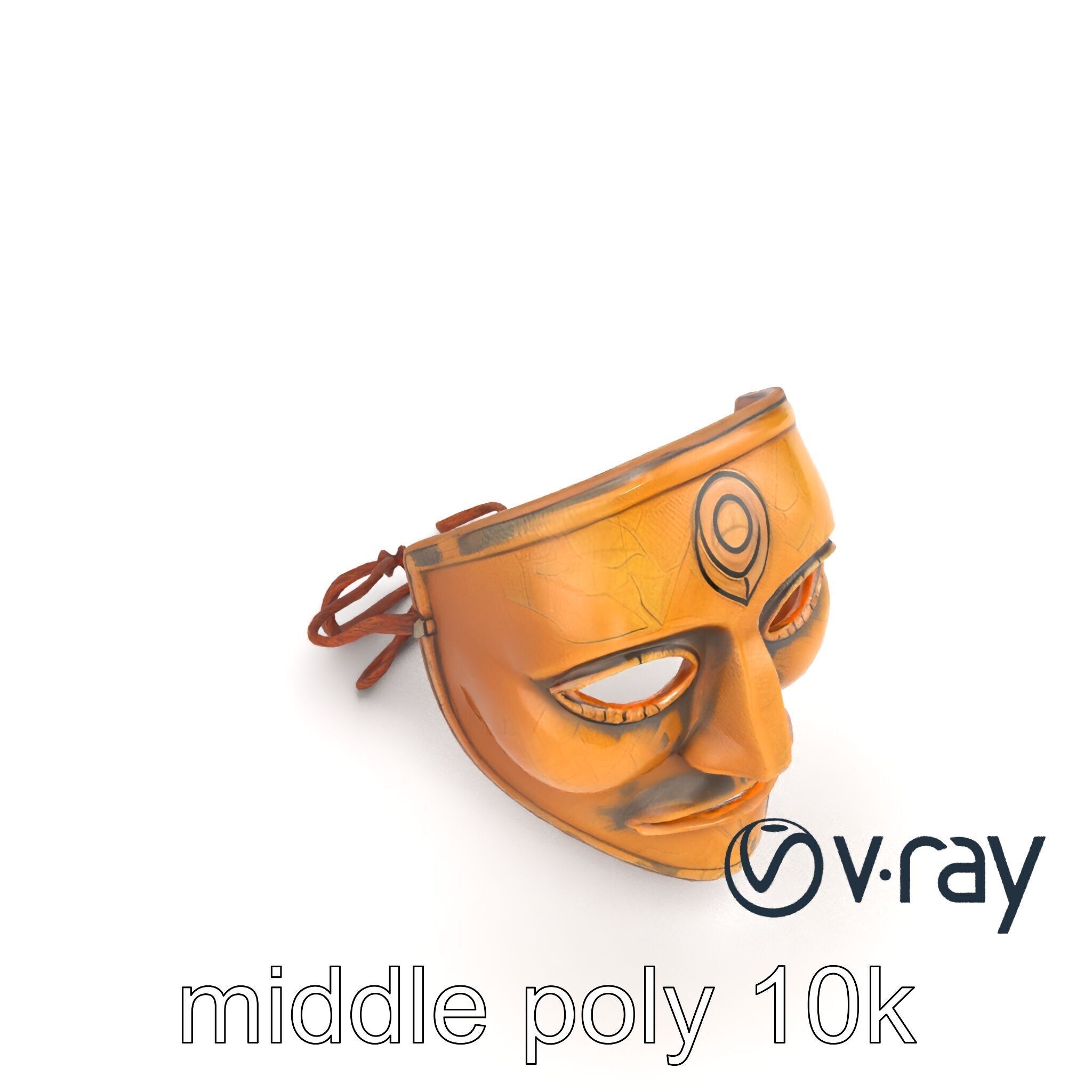 Ceremonial Ritual Mask Natural Design model pack Low-poly 3D model_26