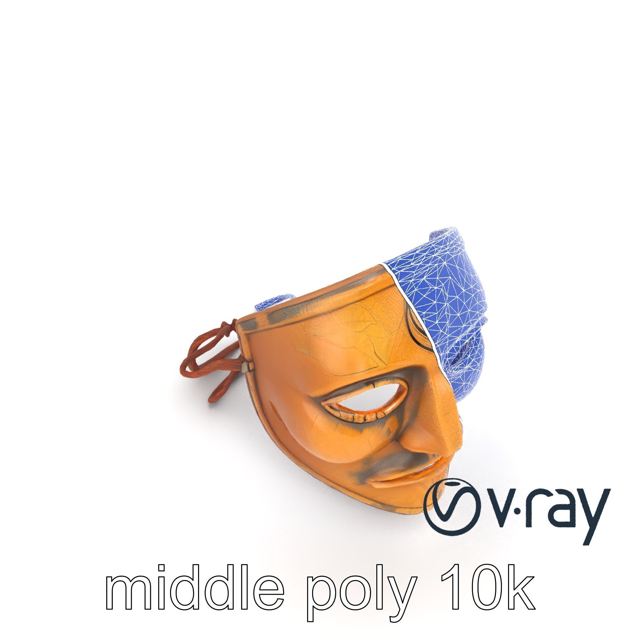 Ceremonial Ritual Mask Natural Design model pack Low-poly 3D model_14