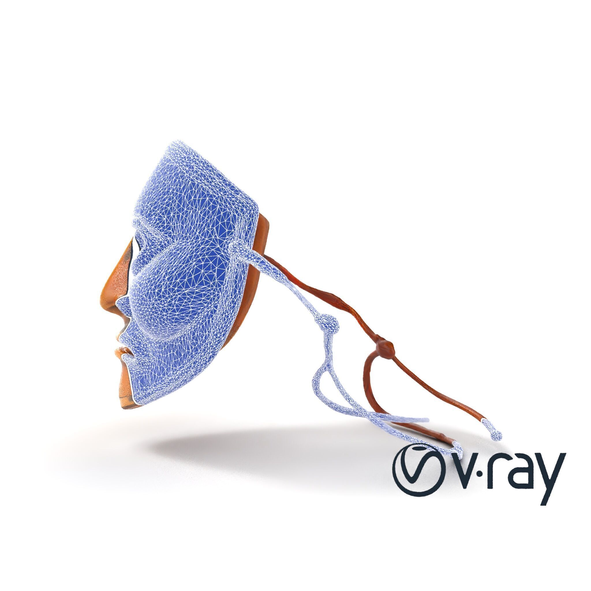 Ceremonial Ritual Mask Natural Design model pack Low-poly 3D model_21