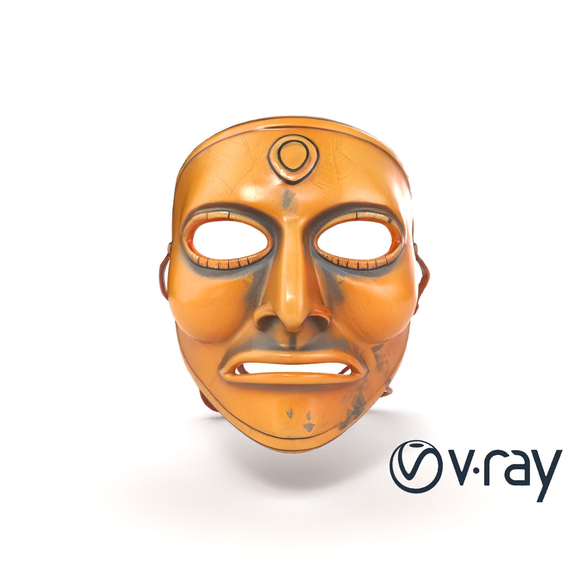 Ceremonial Ritual Mask Natural Design model pack Low-poly 3D model_31