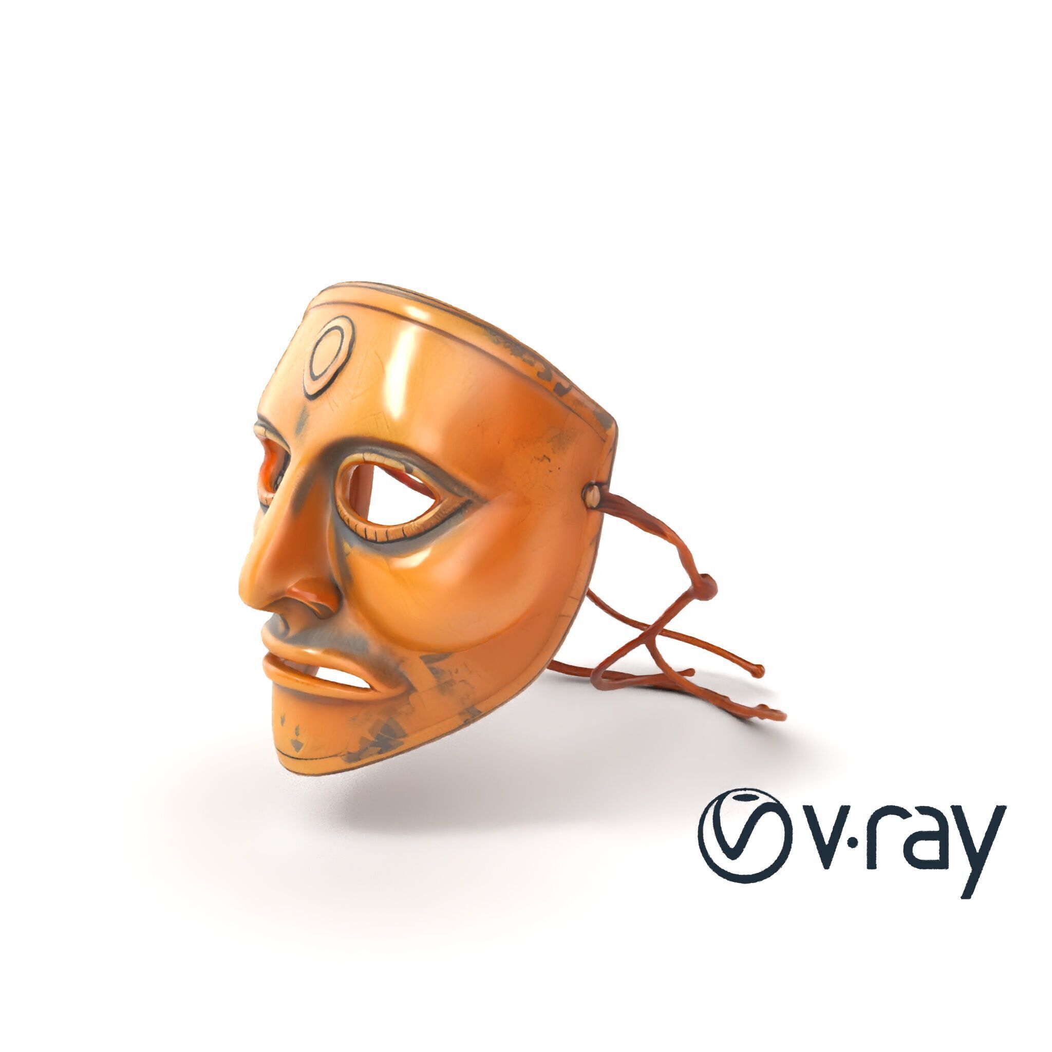 Ceremonial Ritual Mask Natural Design model pack Low-poly 3D model_6
