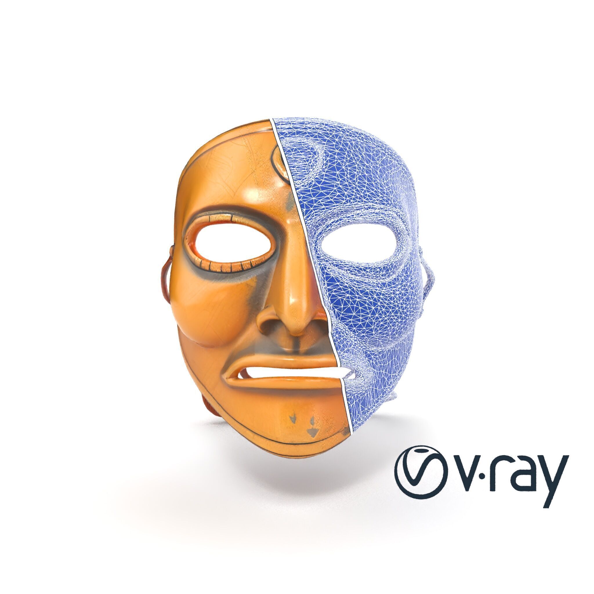 Ceremonial Ritual Mask Natural Design model pack Low-poly 3D model_11