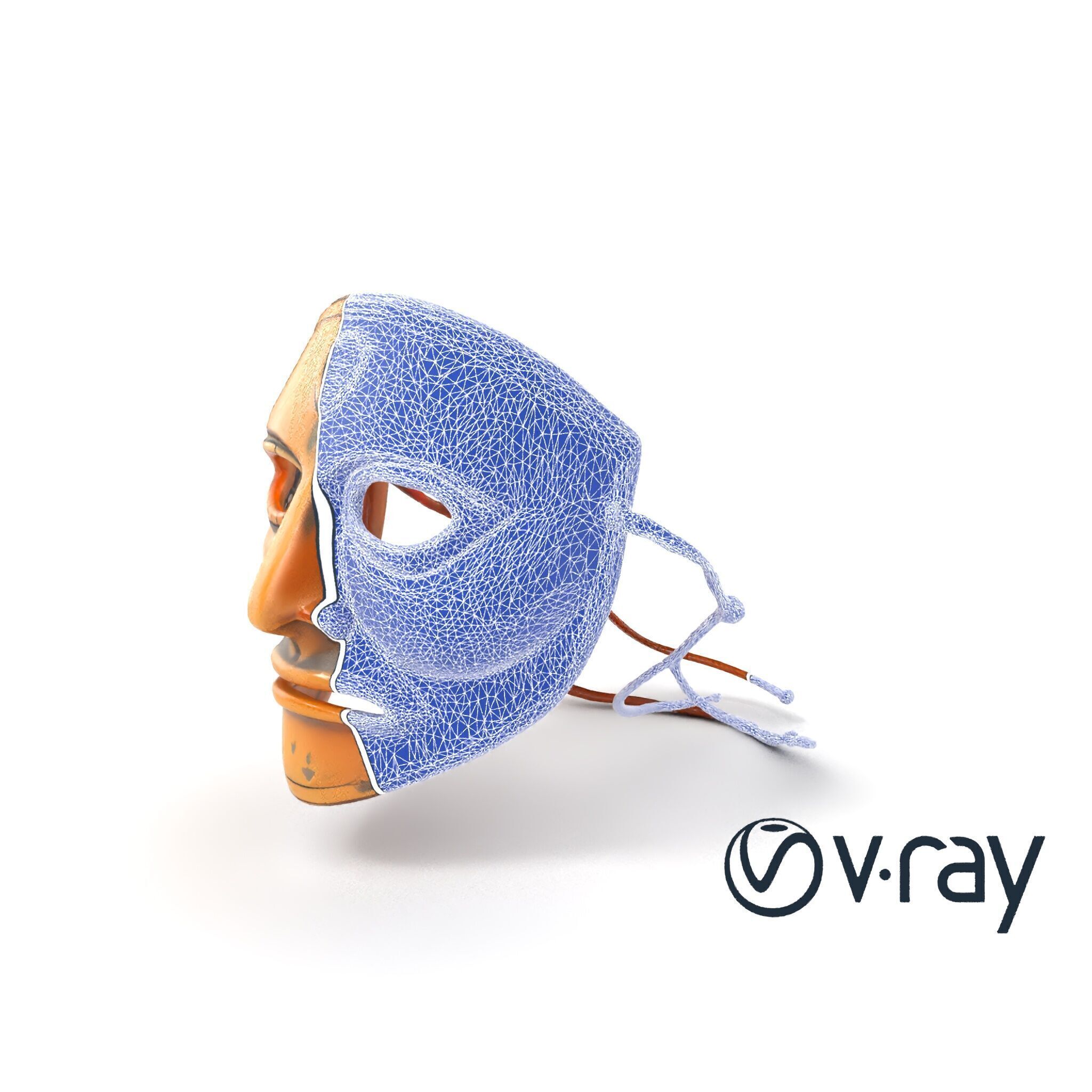 Ceremonial Ritual Mask Natural Design model pack Low-poly 3D model_16