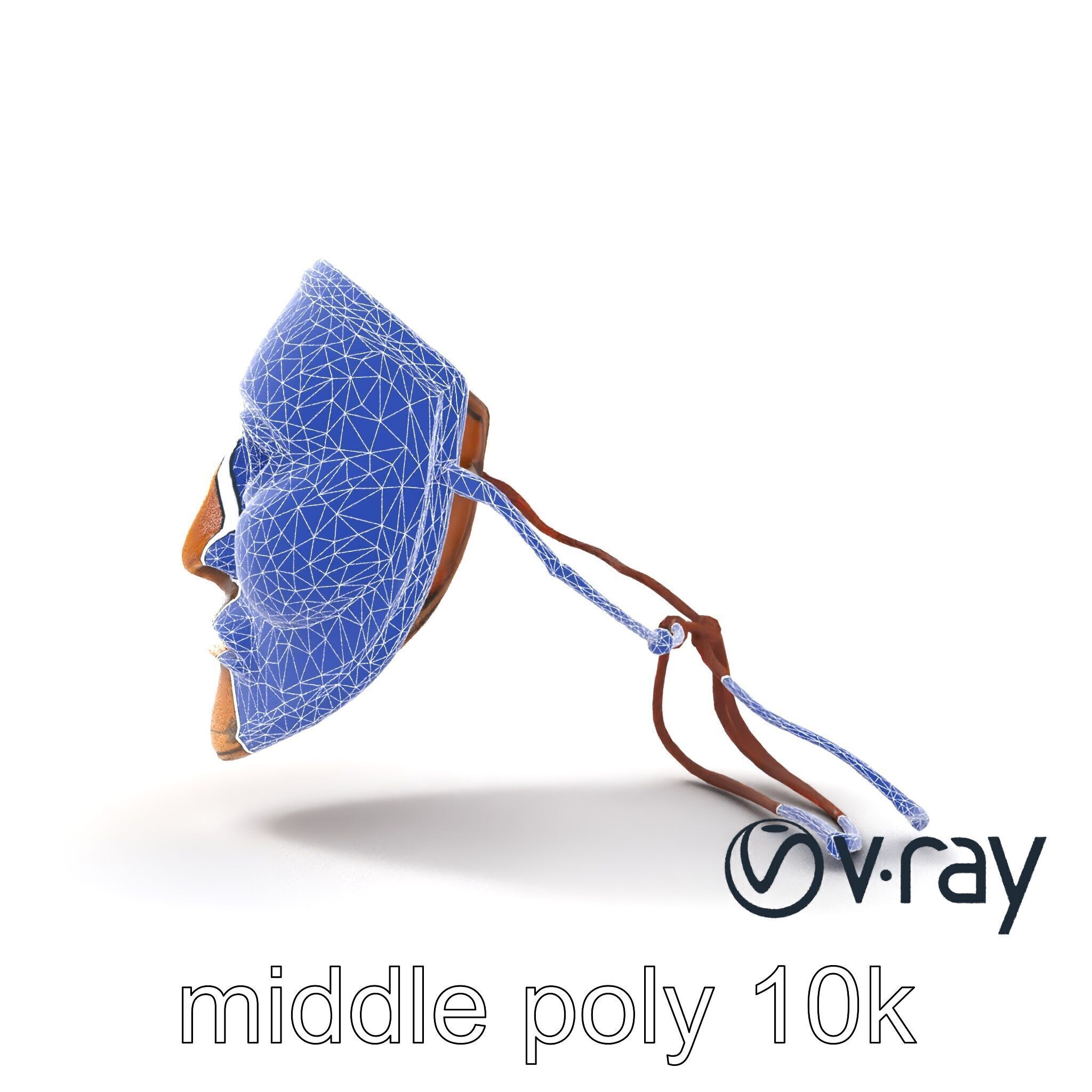 Ceremonial Ritual Mask Natural Design model pack Low-poly 3D model_30