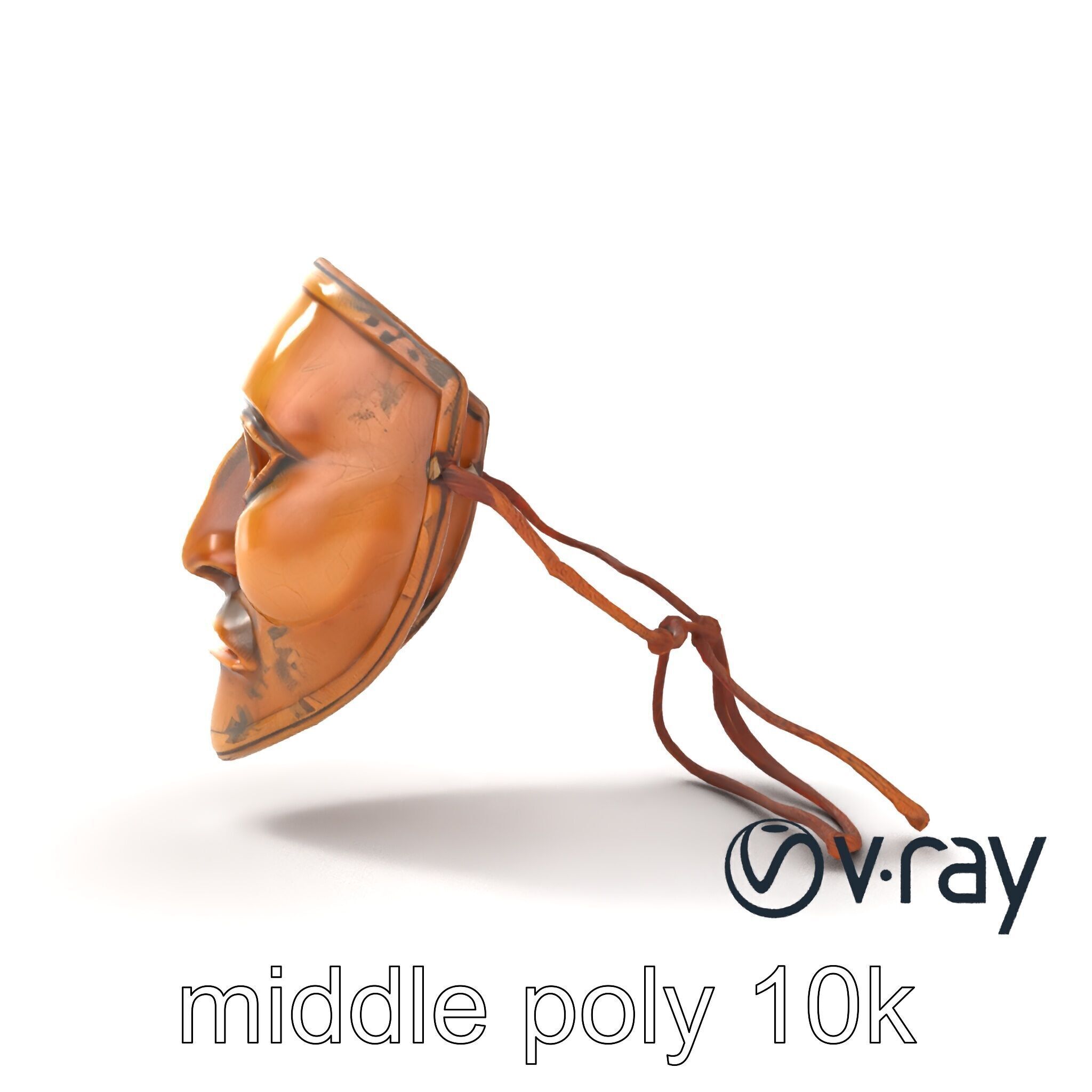 Ceremonial Ritual Mask Natural Design model pack Low-poly 3D model_25