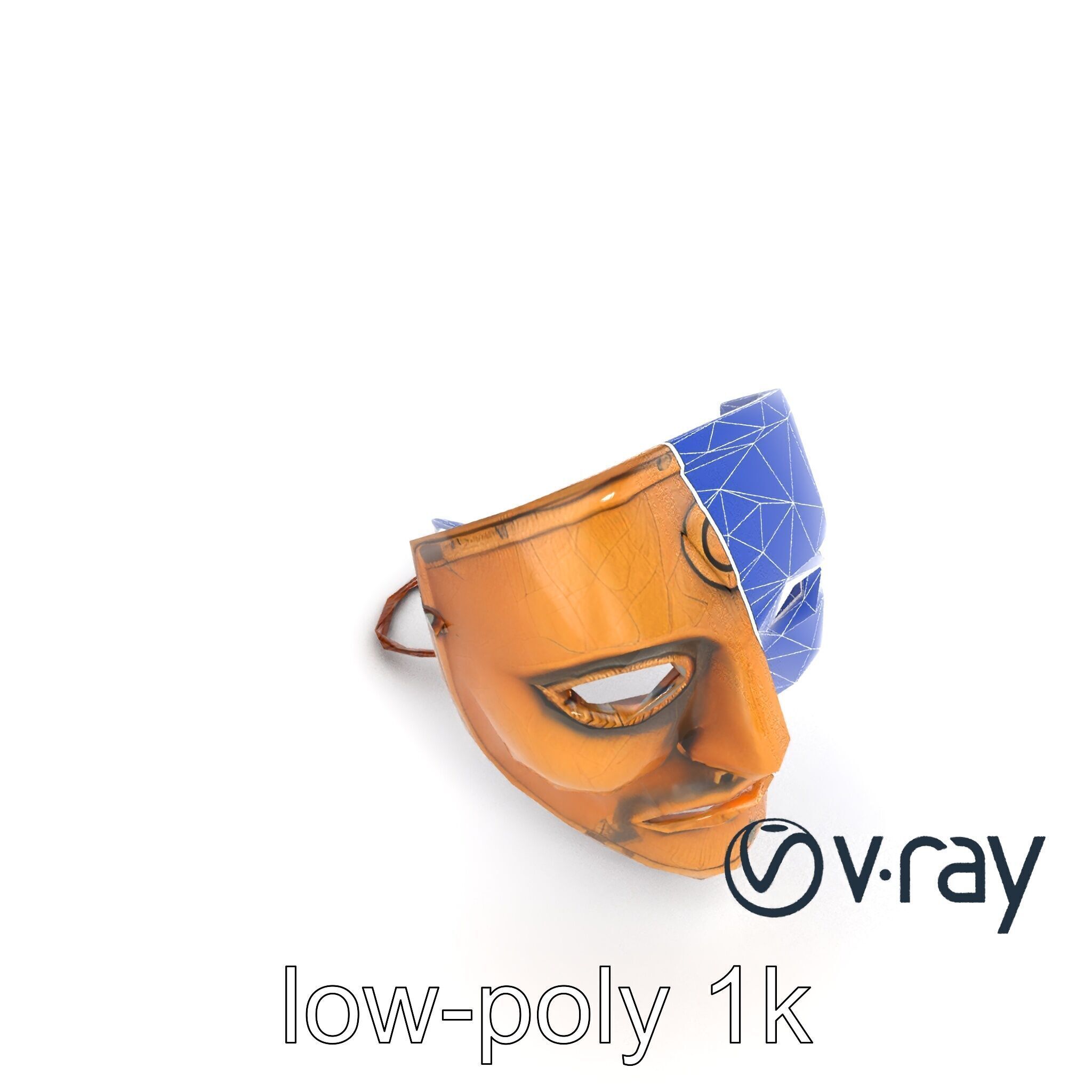 Ceremonial Ritual Mask Natural Design model pack Low-poly 3D model_24