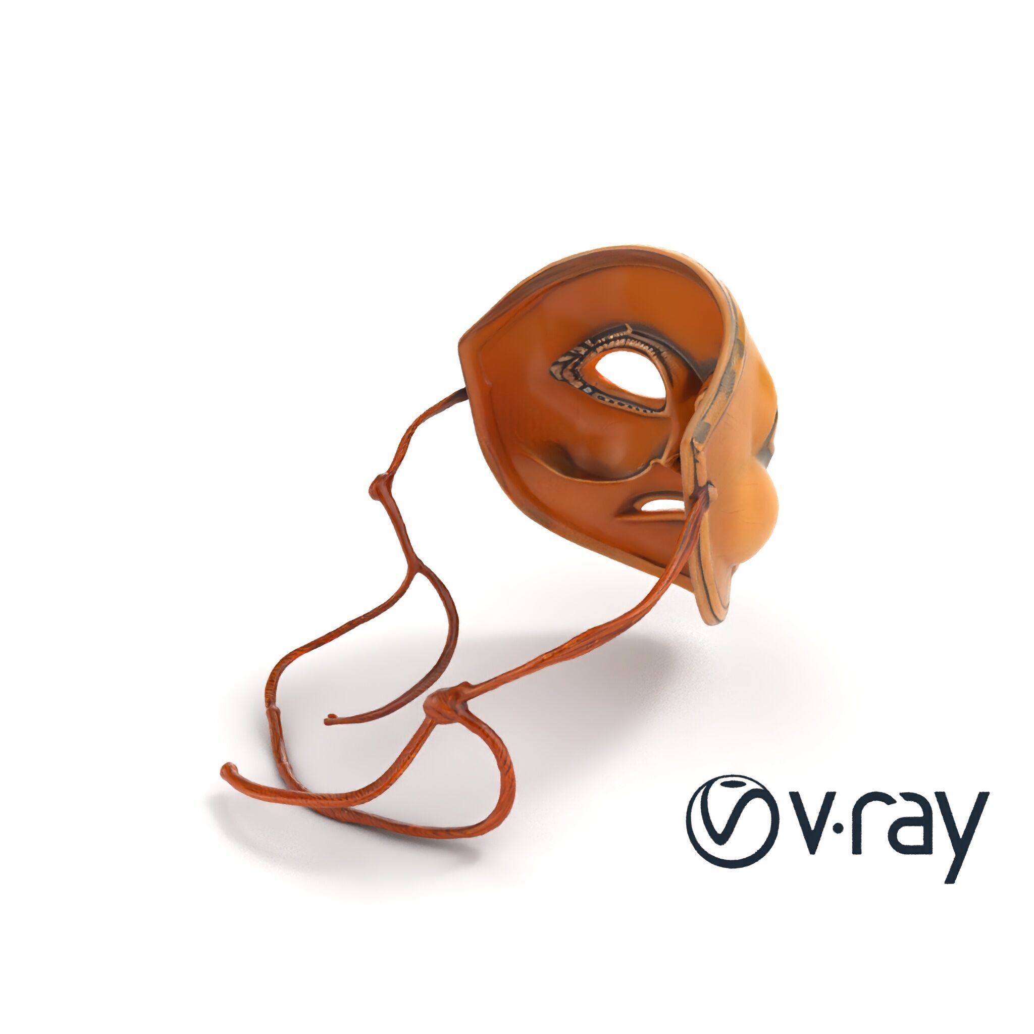 Ceremonial Ritual Mask Natural Design model pack Low-poly 3D model_9