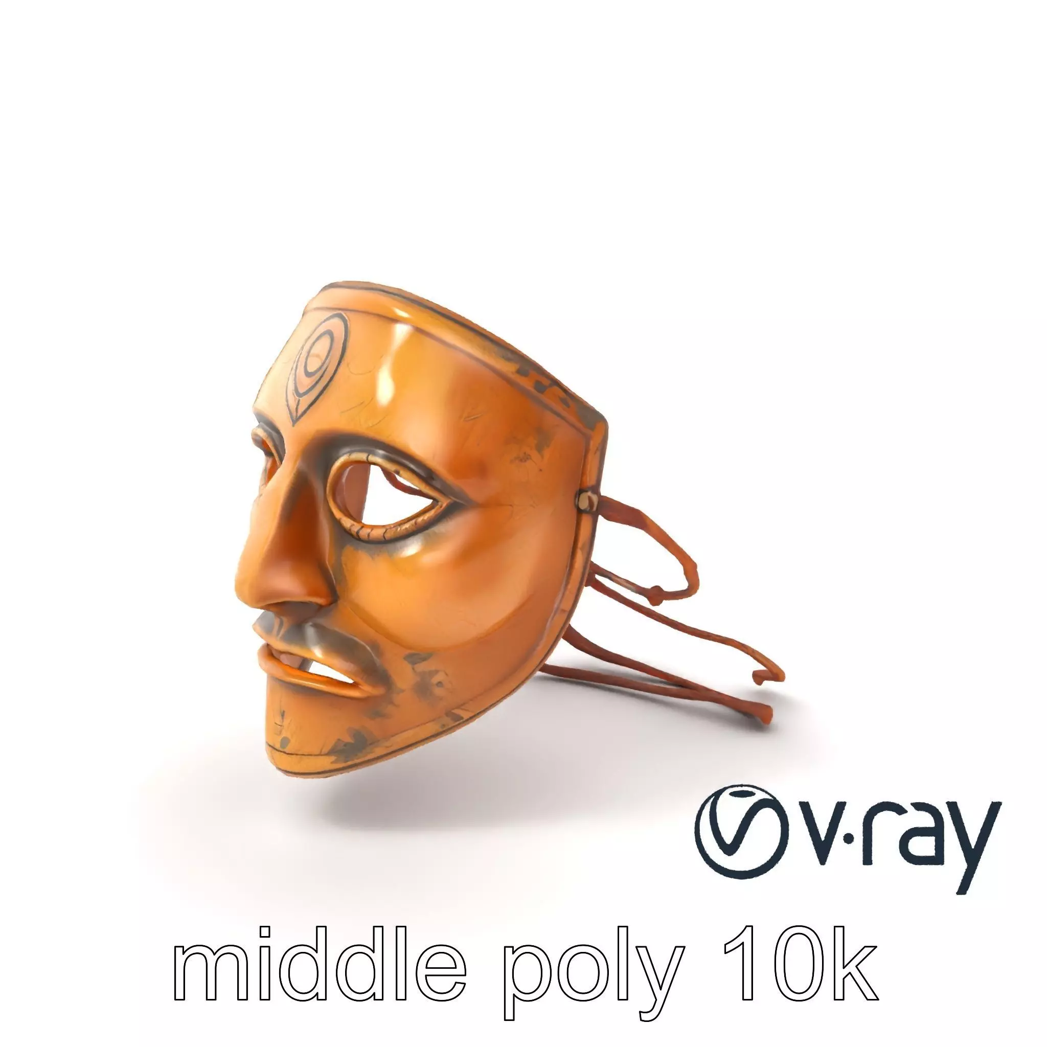 Ceremonial Ritual Mask Natural Design model pack Low-poly 3D model_0