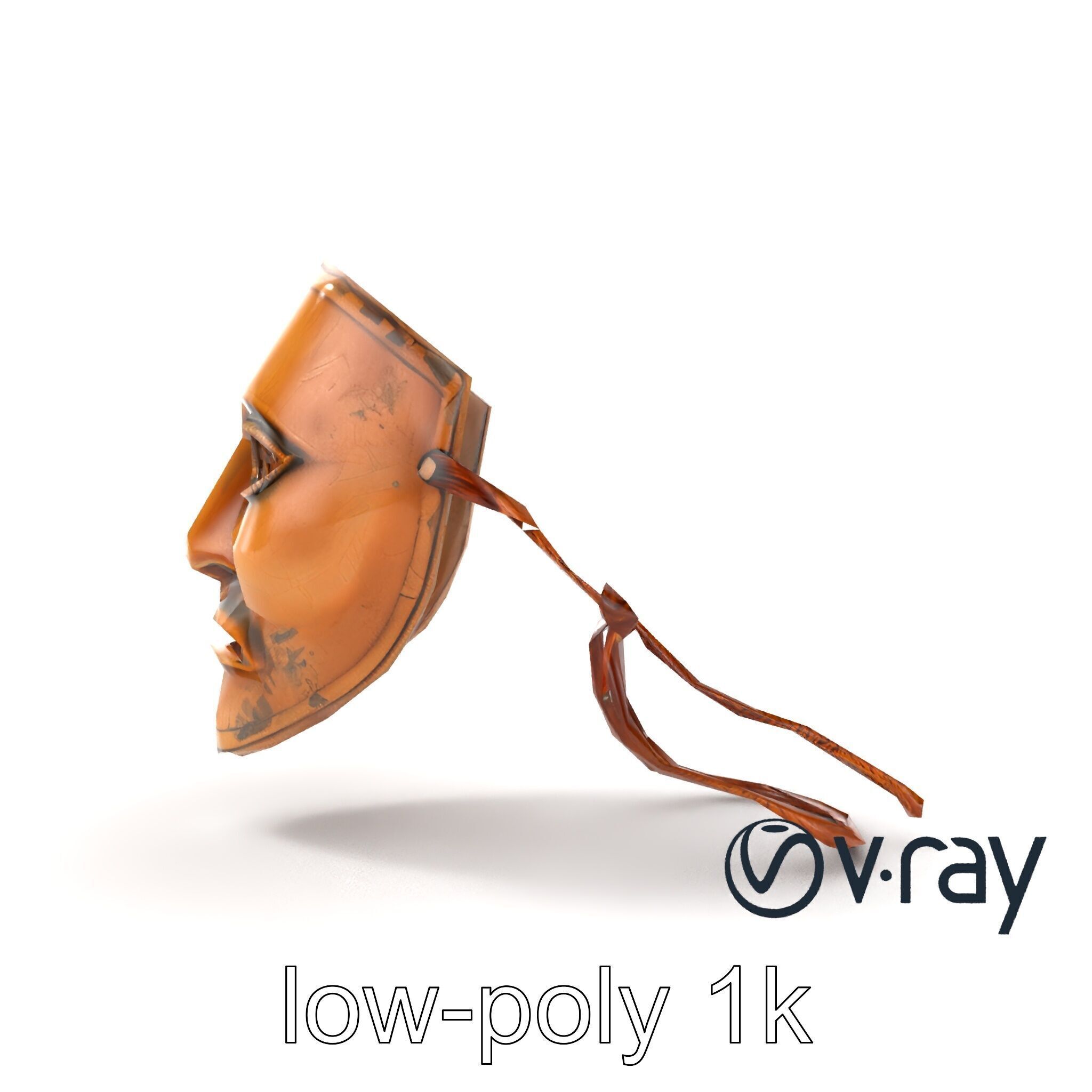 Ceremonial Ritual Mask Natural Design model pack Low-poly 3D model_28