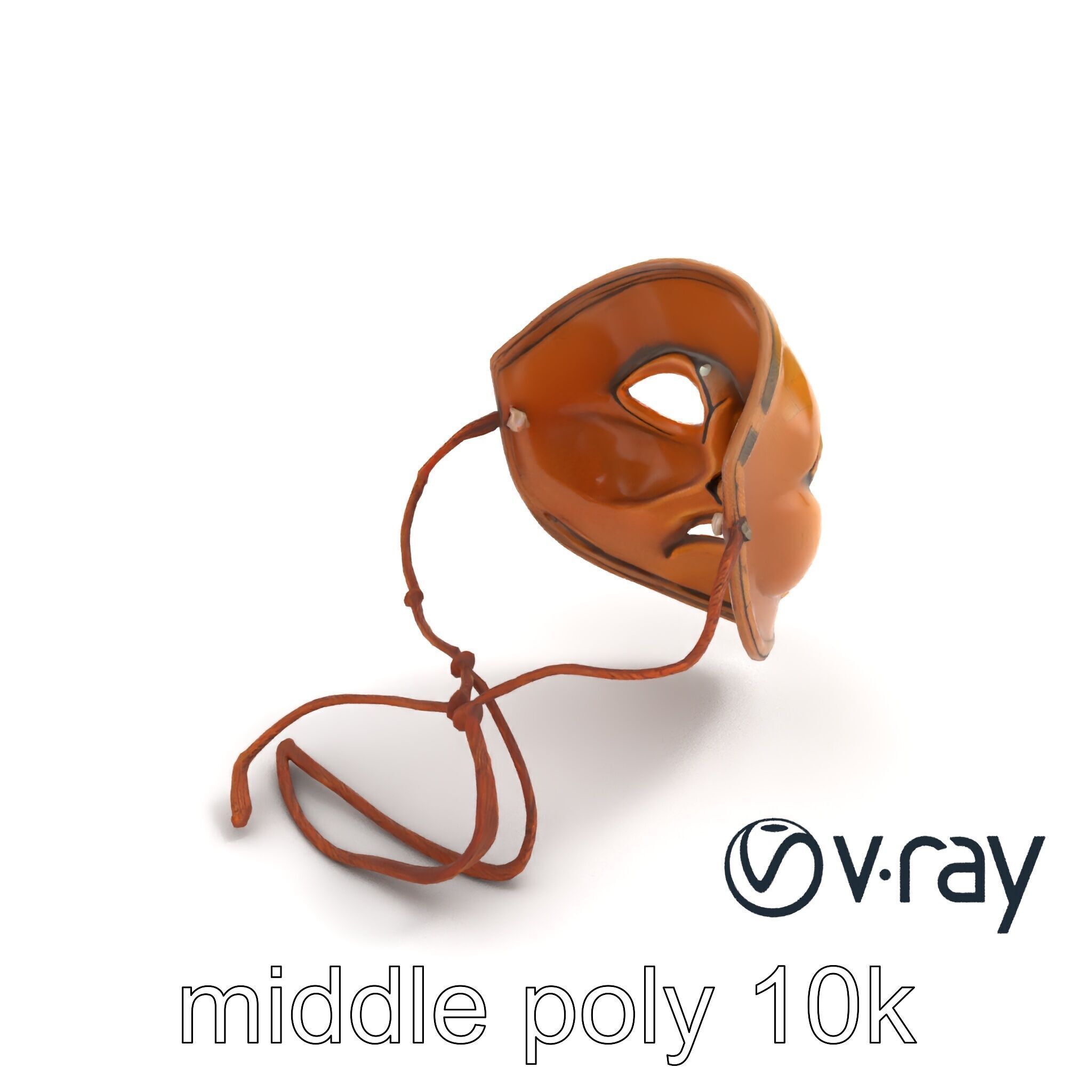 Ceremonial Ritual Mask Natural Design model pack Low-poly 3D model_7