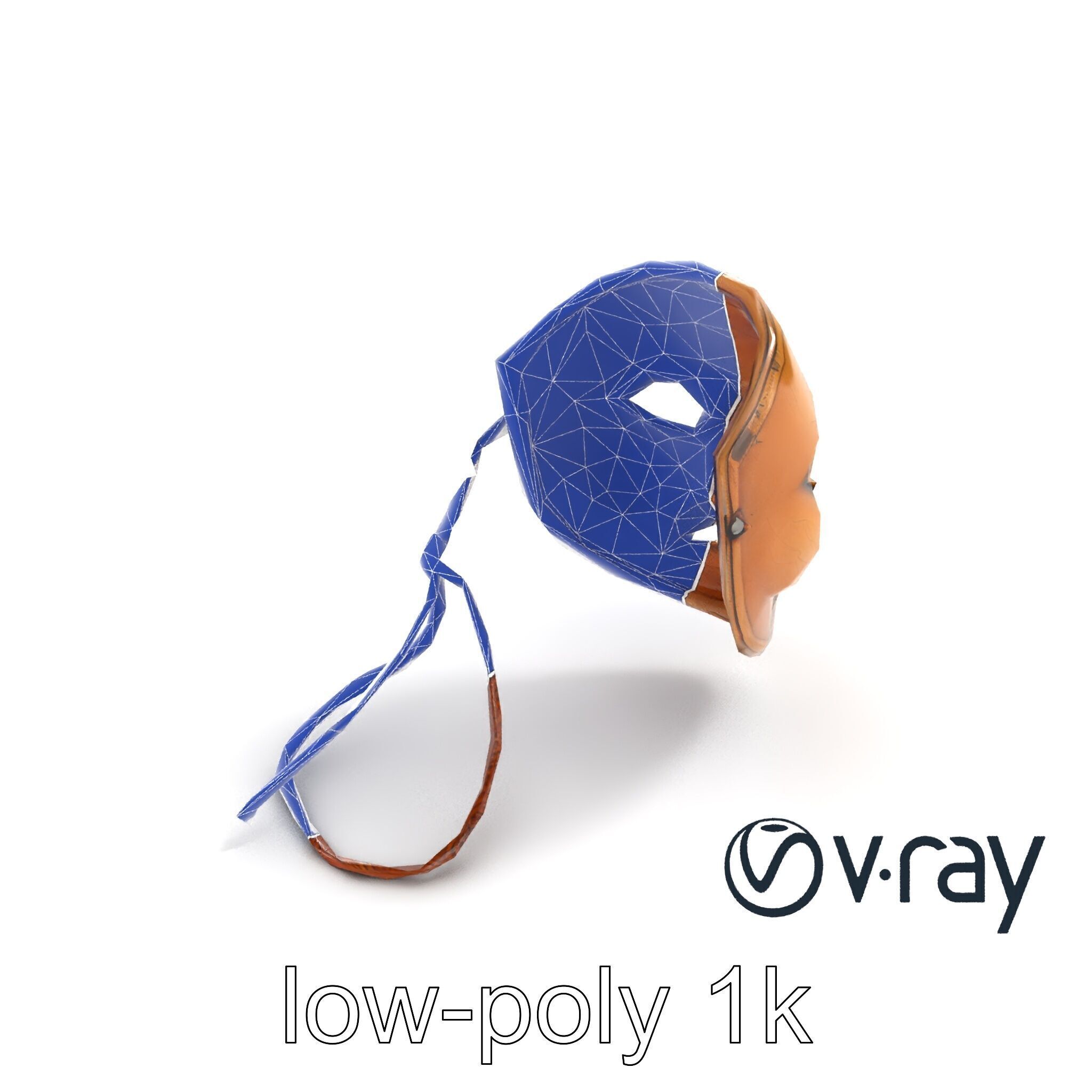 Ceremonial Ritual Mask Natural Design model pack Low-poly 3D model_10