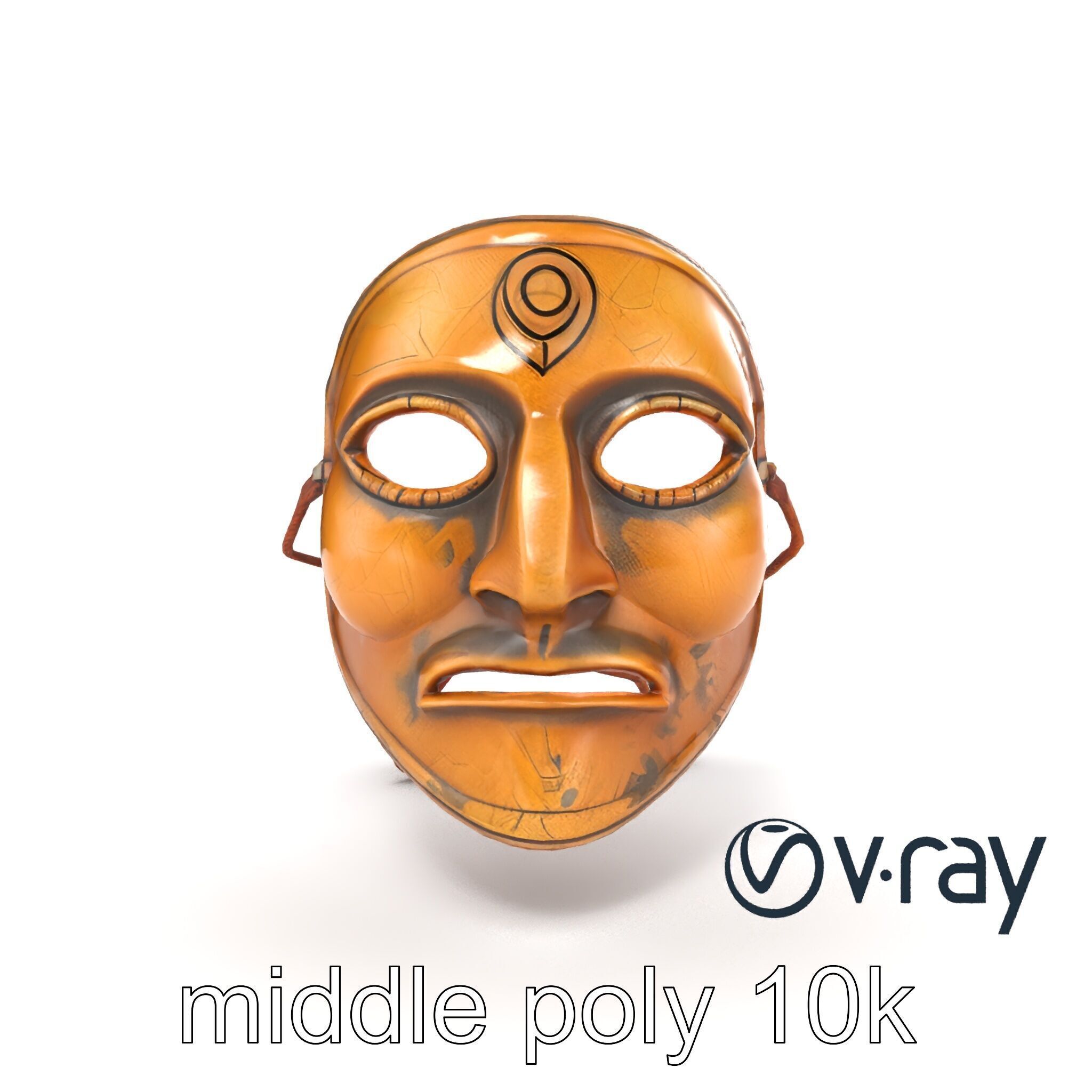 Ceremonial Ritual Mask Natural Design model pack Low-poly 3D model_27