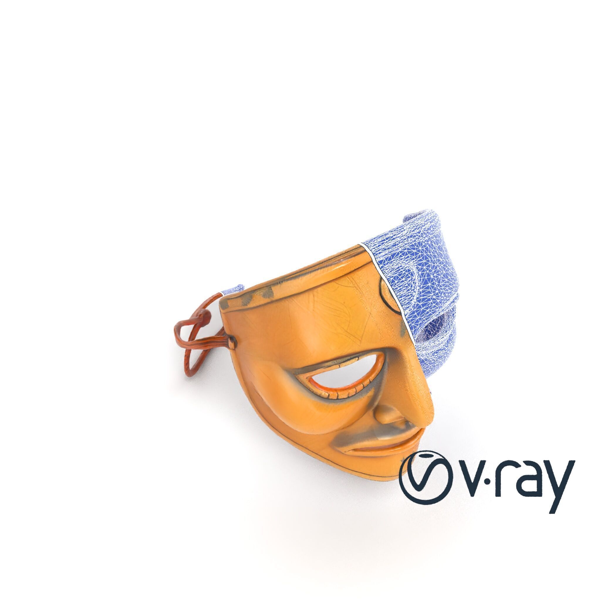 Ceremonial Ritual Mask Natural Design model pack Low-poly 3D model_29