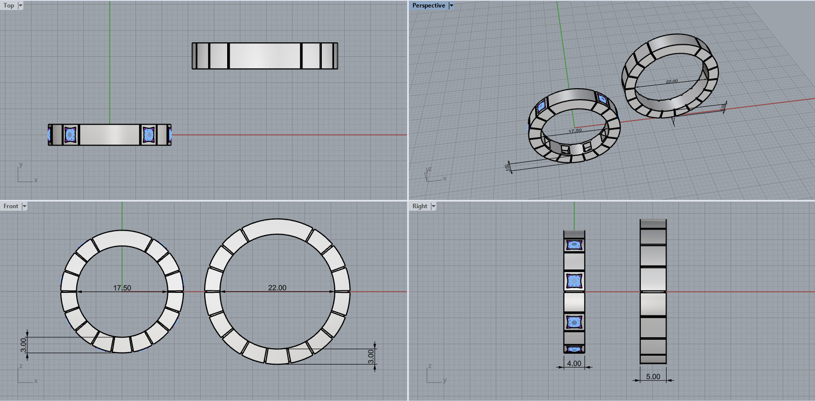 Rings 66113 3D print model_3