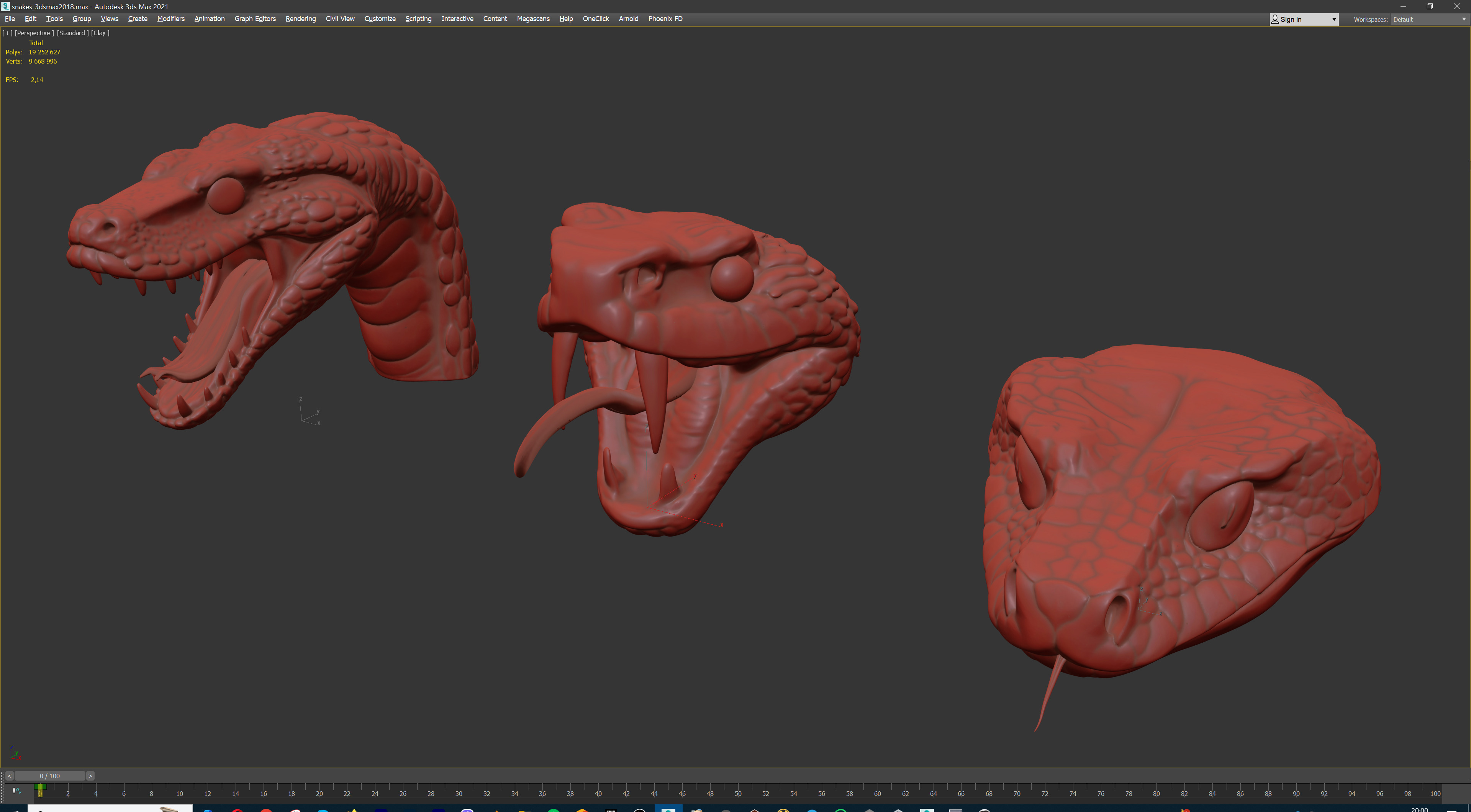 Ultimate Snake Head Pack  48 HighPoly Stylized Assets 3D model_45