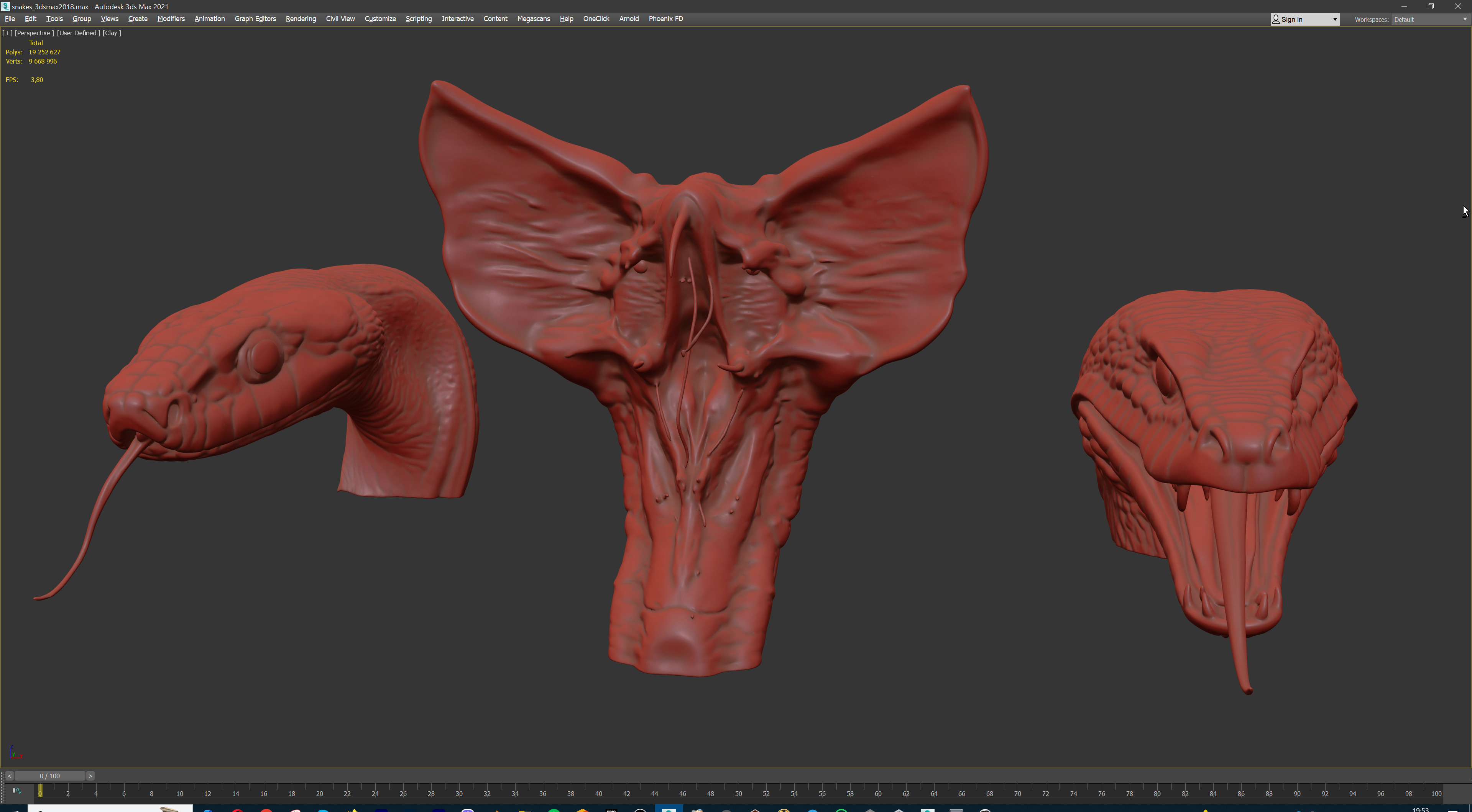 Ultimate Snake Head Pack  48 HighPoly Stylized Assets 3D model_31