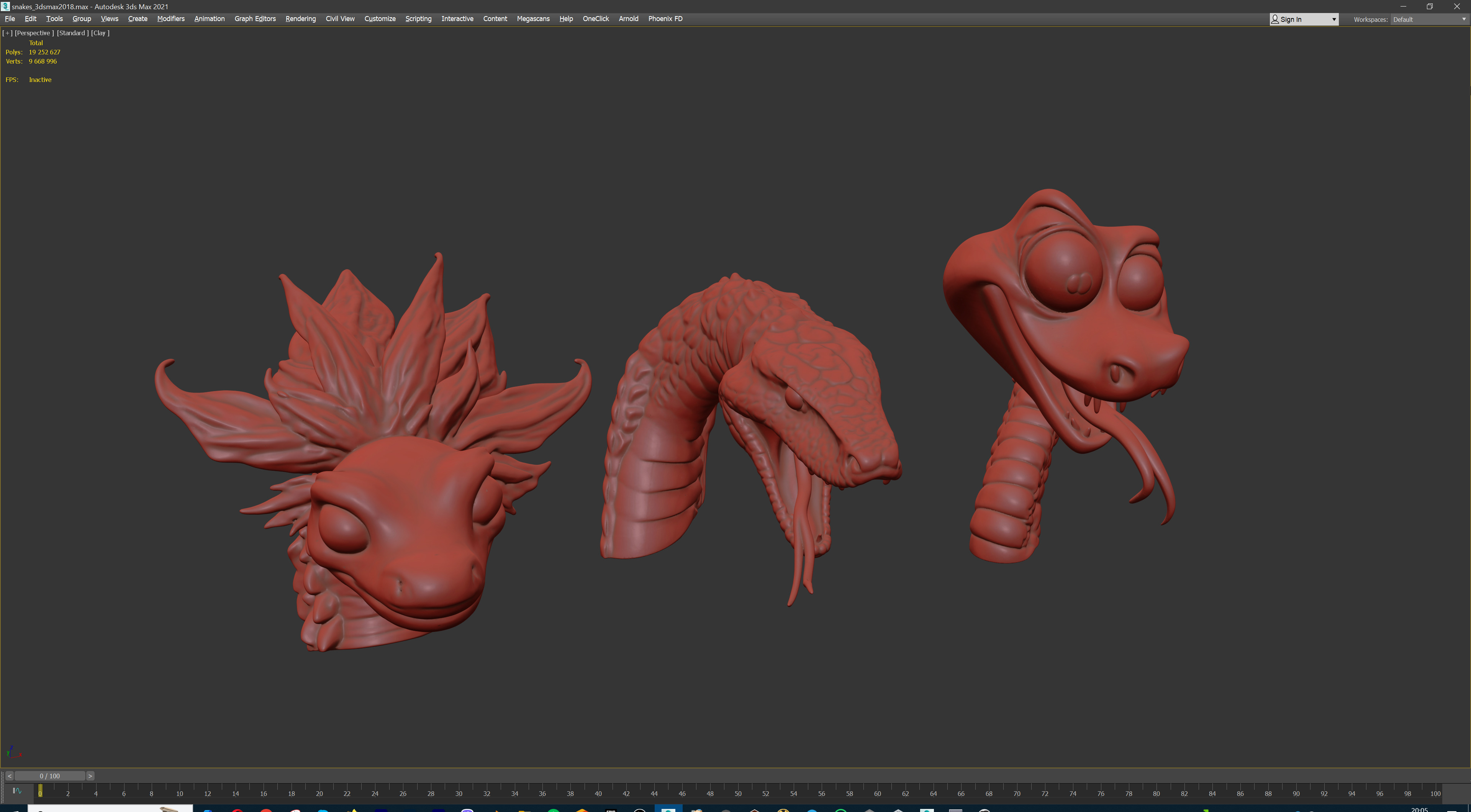 Ultimate Snake Head Pack  48 HighPoly Stylized Assets 3D model_53