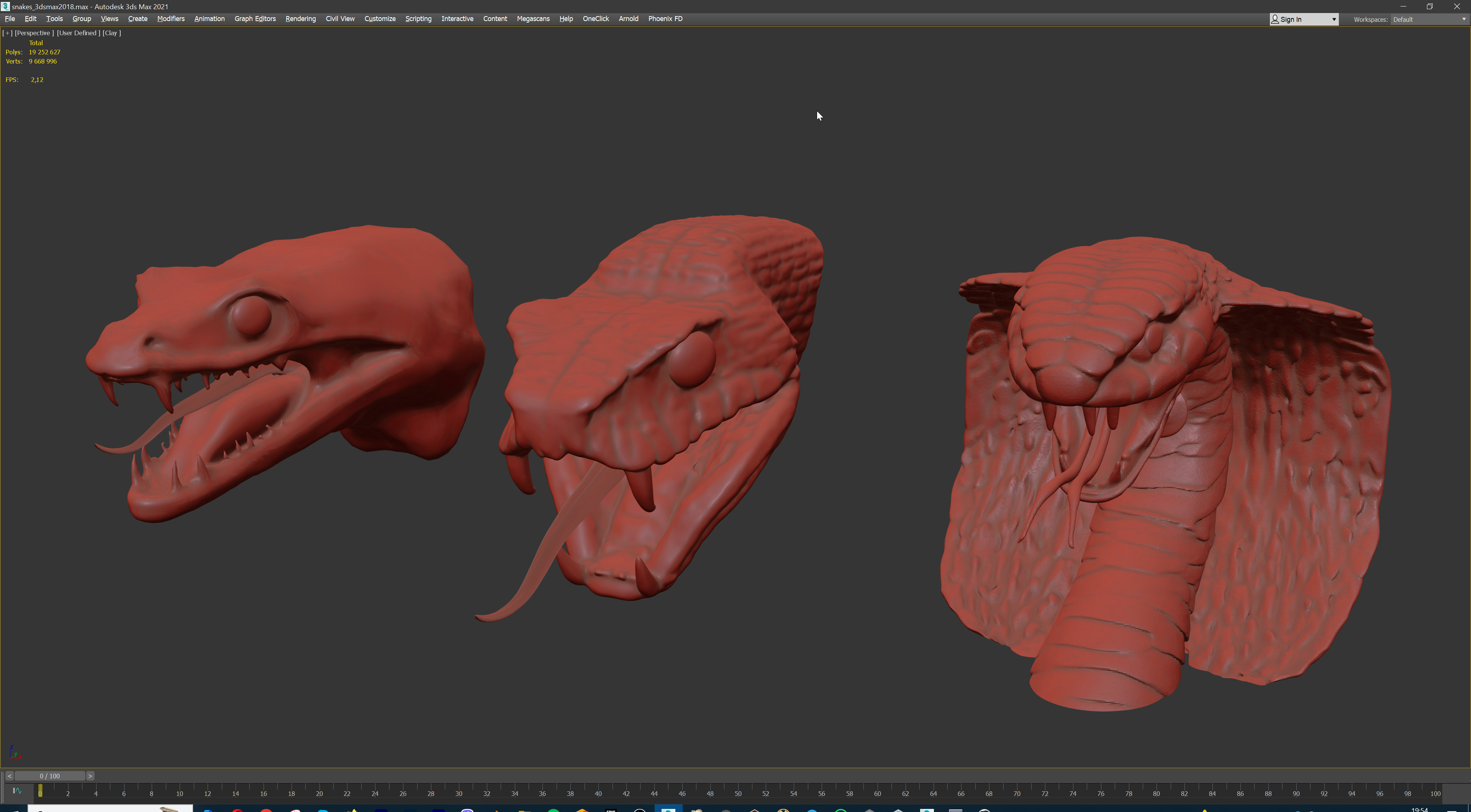 Ultimate Snake Head Pack  48 HighPoly Stylized Assets 3D model_33