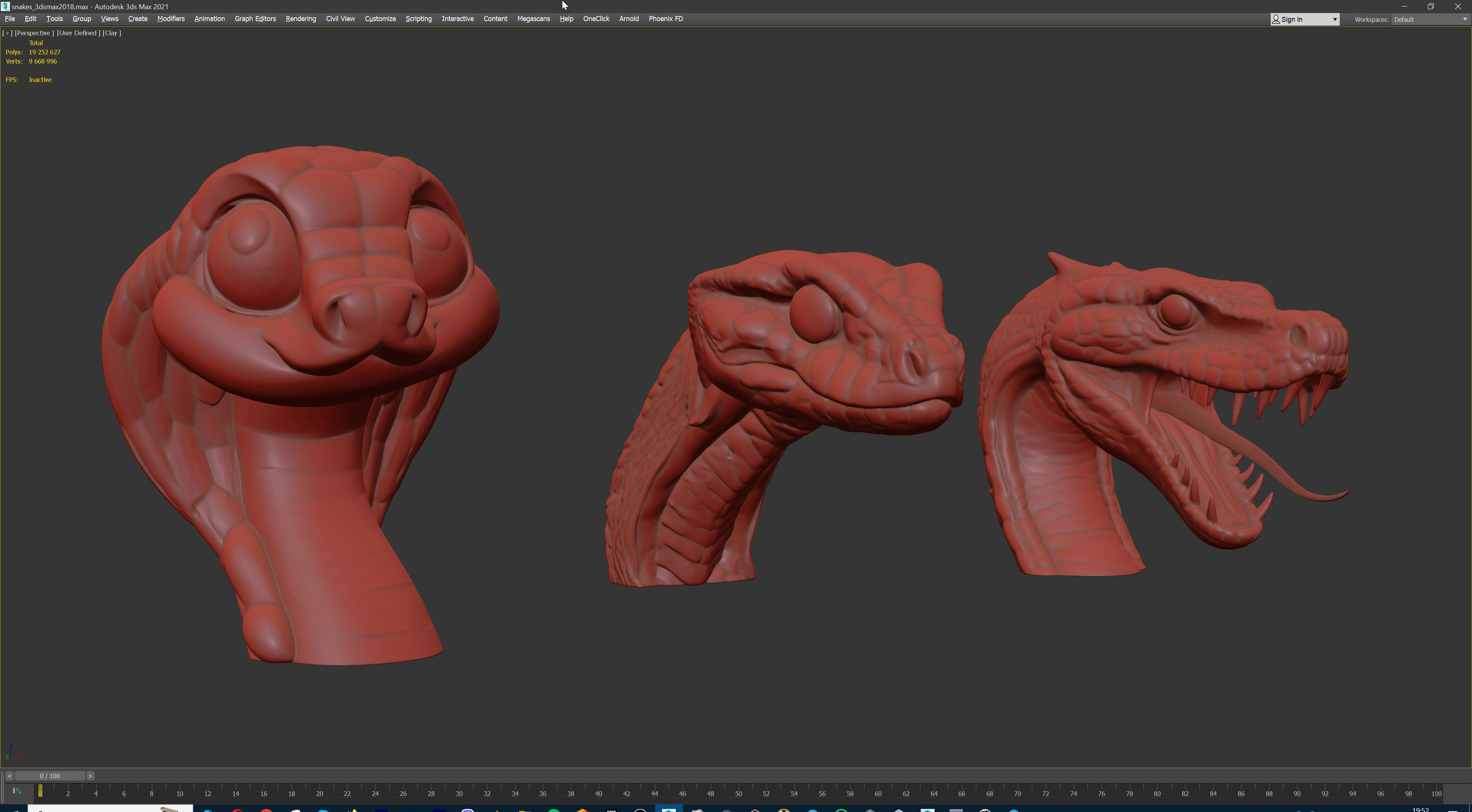 Ultimate Snake Head Pack  48 HighPoly Stylized Assets 3D model_29