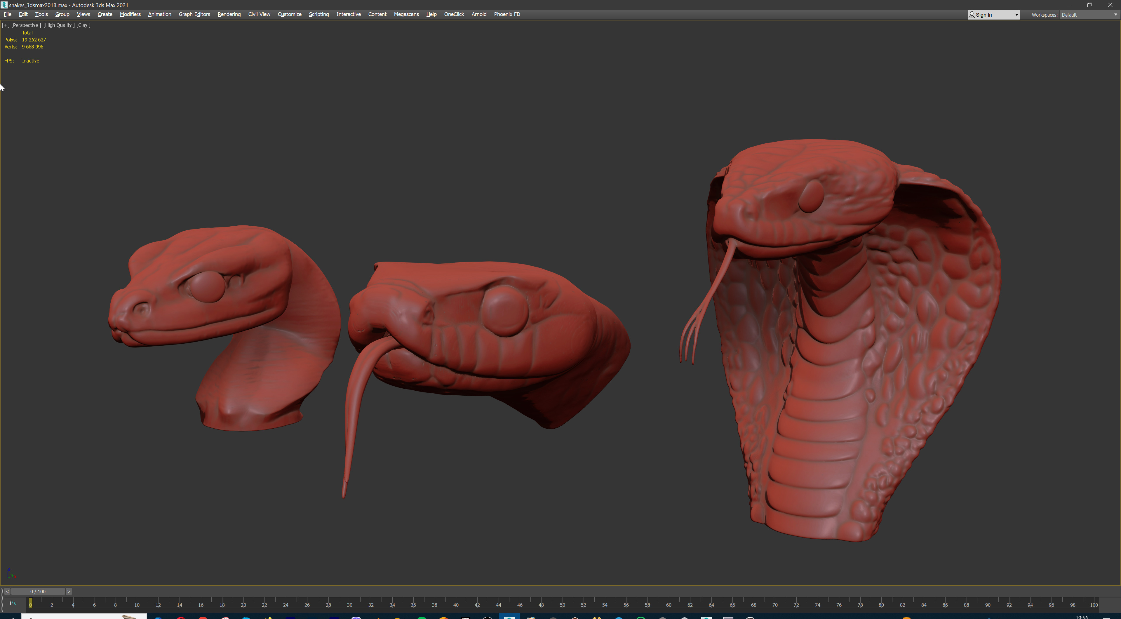 Ultimate Snake Head Pack  48 HighPoly Stylized Assets 3D model_37