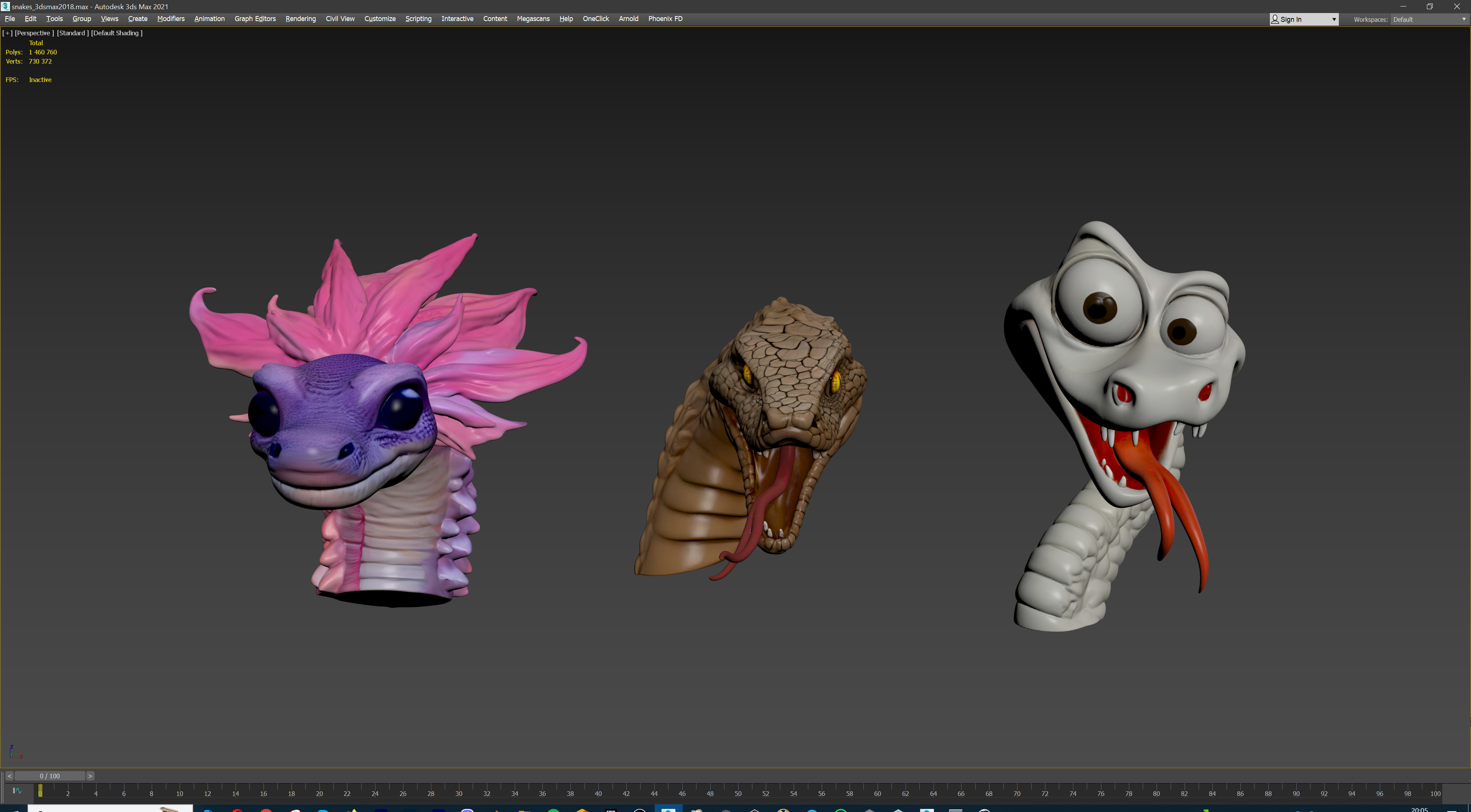 Ultimate Snake Head Pack  48 HighPoly Stylized Assets 3D model_52