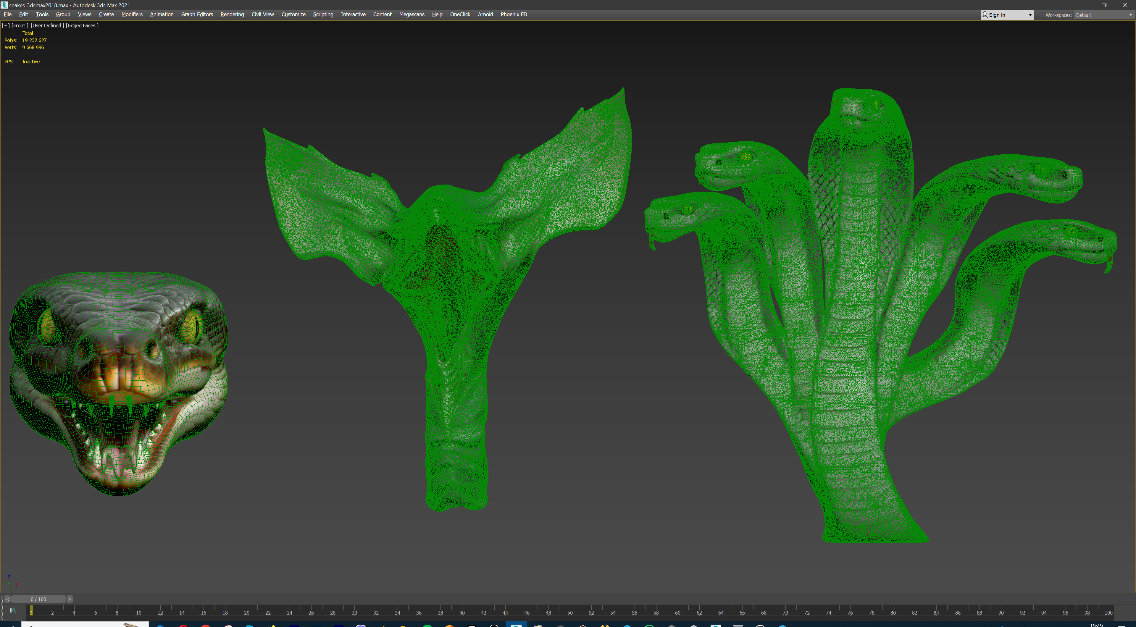 Ultimate Snake Head Pack  48 HighPoly Stylized Assets 3D model_20