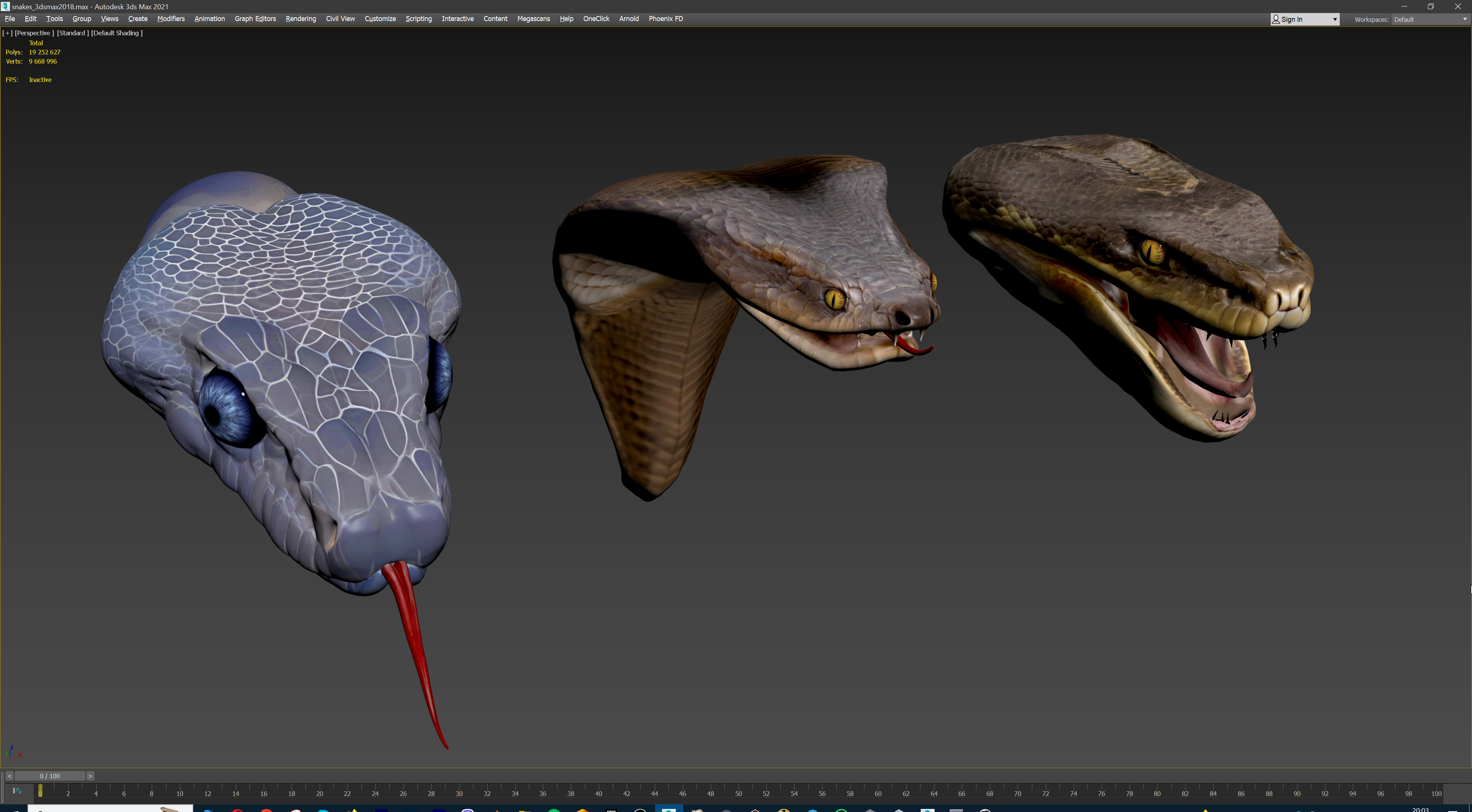 Ultimate Snake Head Pack  48 HighPoly Stylized Assets 3D model_48