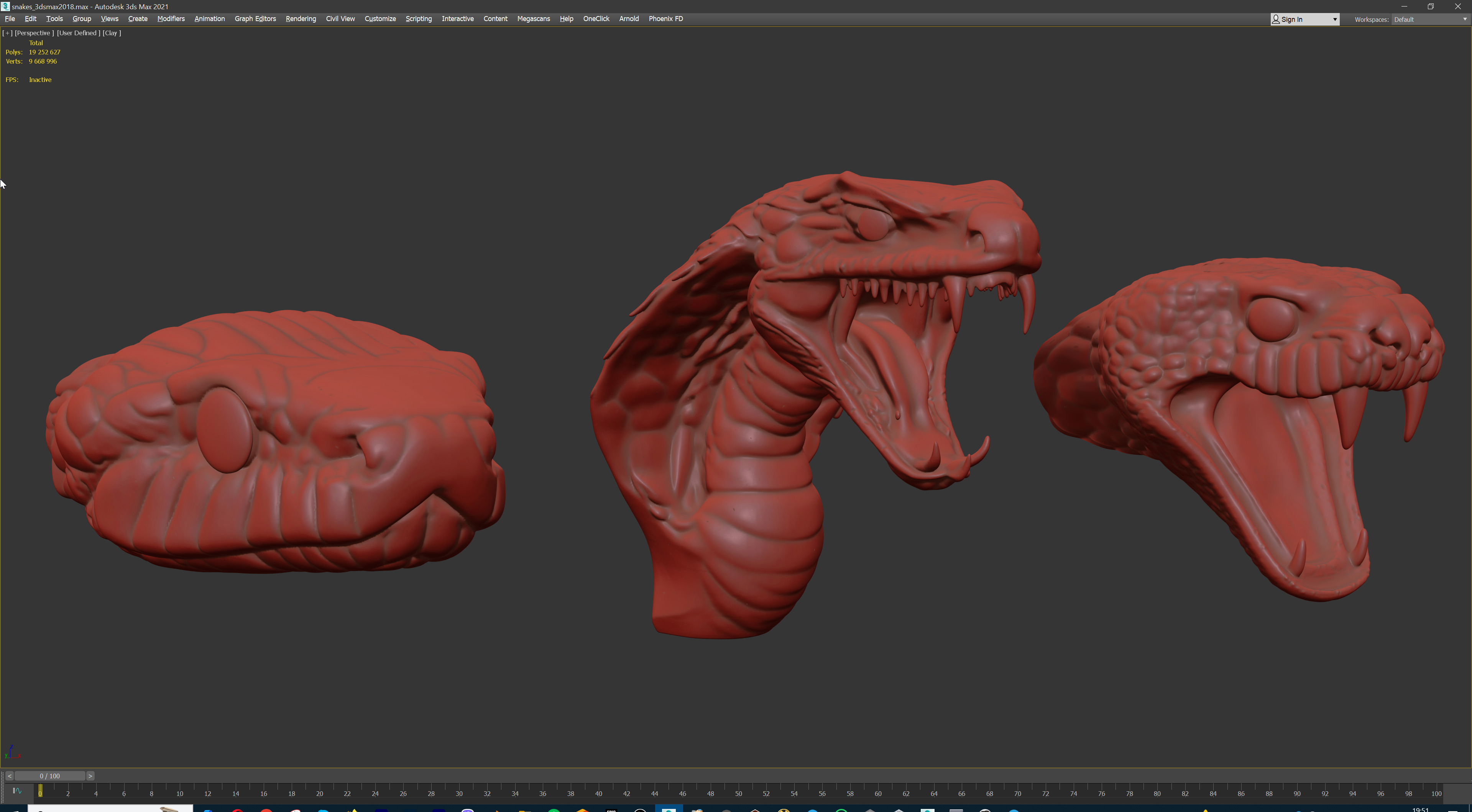 Ultimate Snake Head Pack  48 HighPoly Stylized Assets 3D model_27