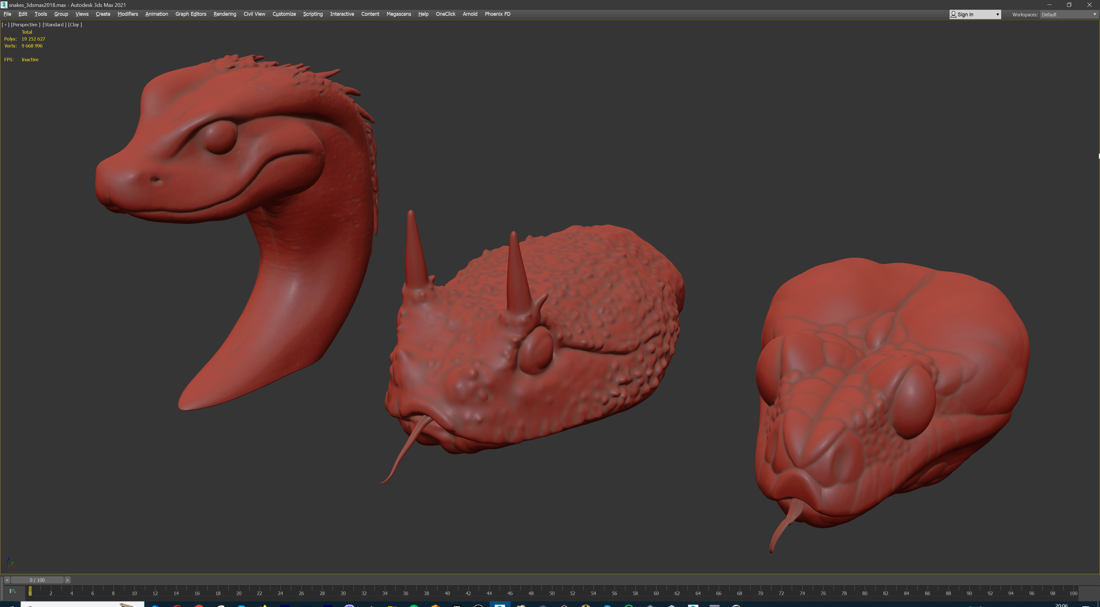 Ultimate Snake Head Pack  48 HighPoly Stylized Assets 3D model_55