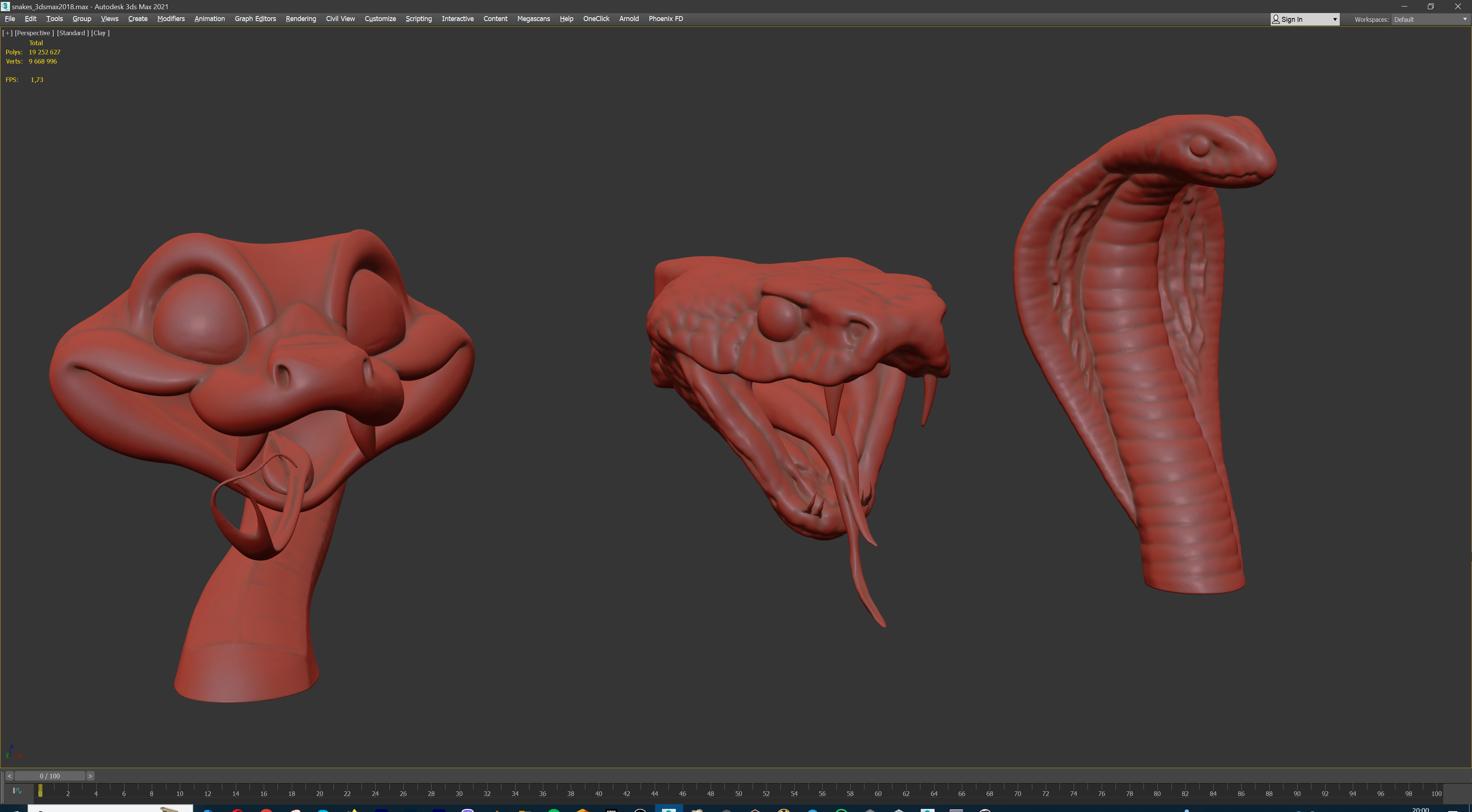 Ultimate Snake Head Pack  48 HighPoly Stylized Assets 3D model_43
