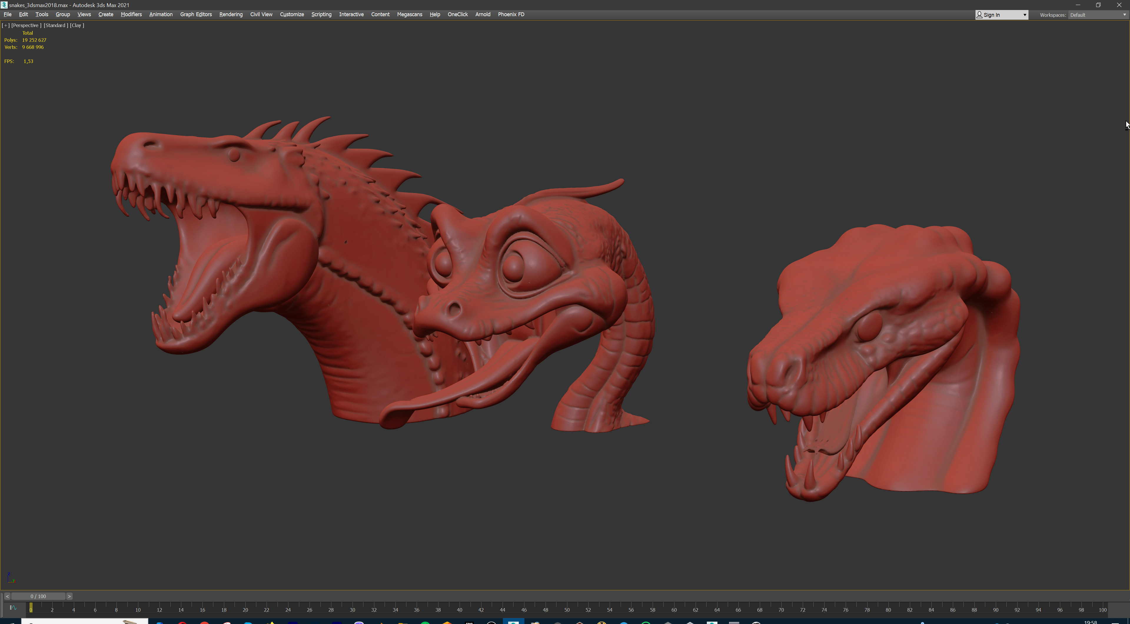 Ultimate Snake Head Pack  48 HighPoly Stylized Assets 3D model_39