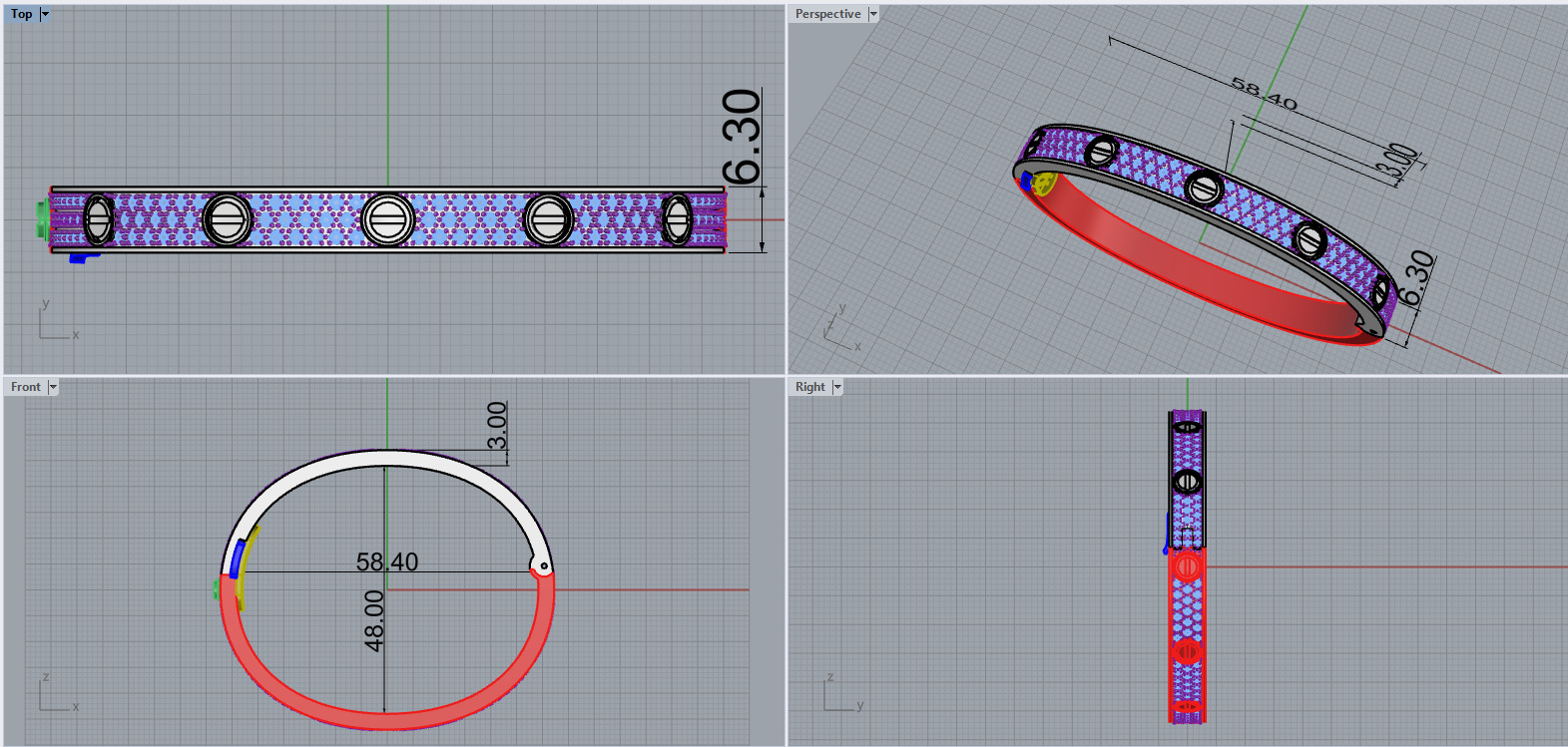 Bracelet 65200 3D print model_4