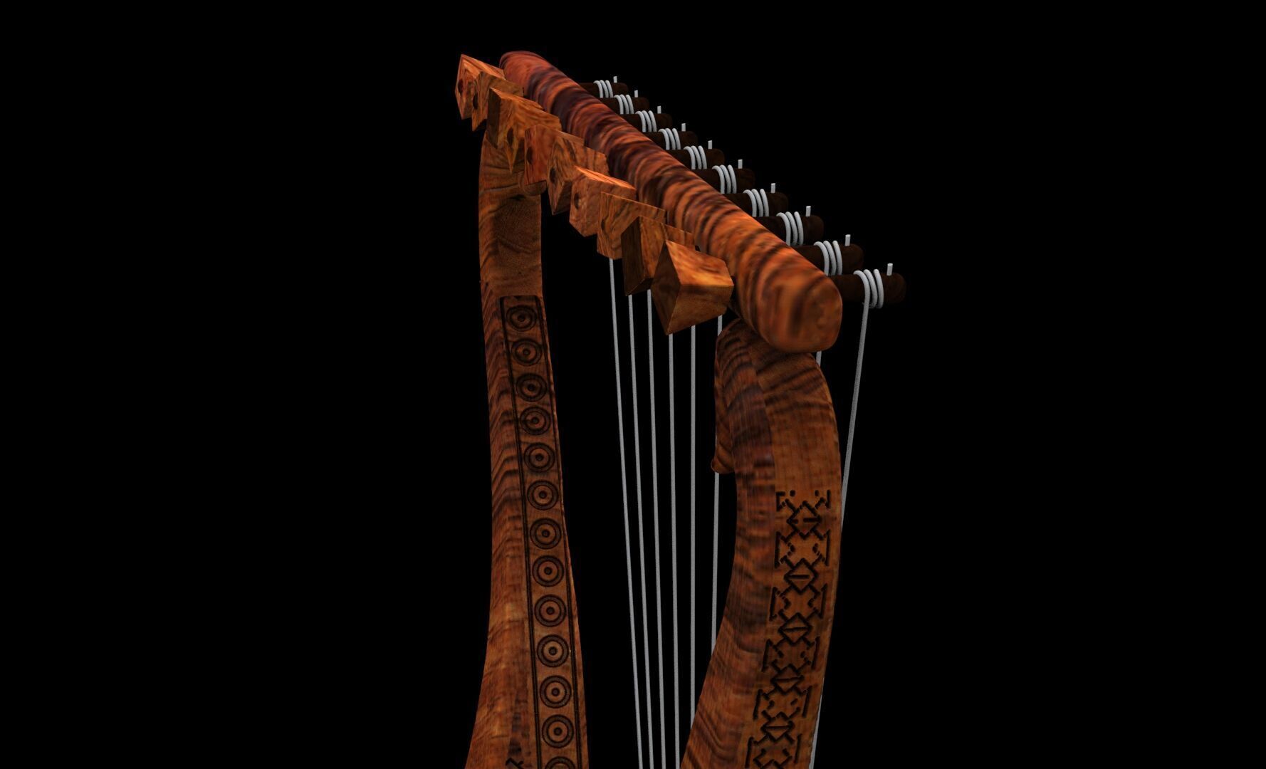 Harp of David 3D print model_13