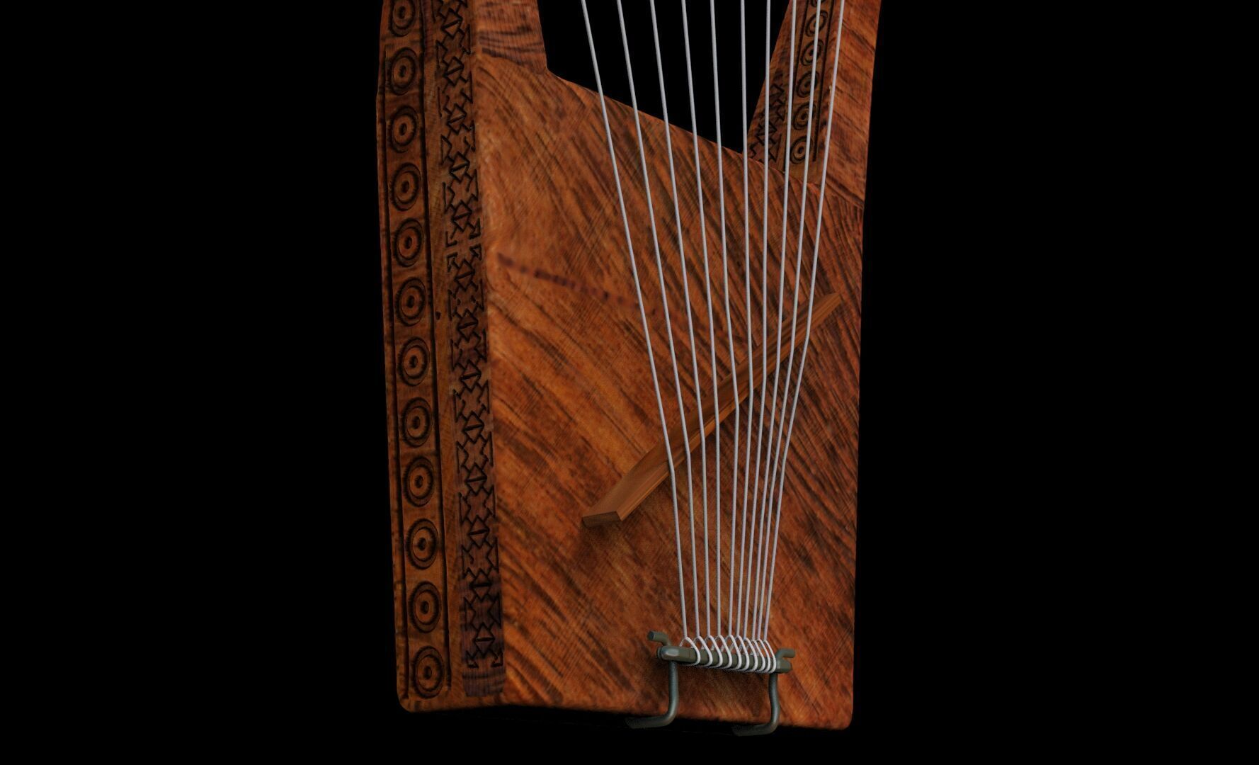 Harp of David 3D print model_16
