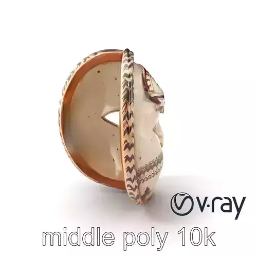 Ancient Ritual Carved Mask model pack