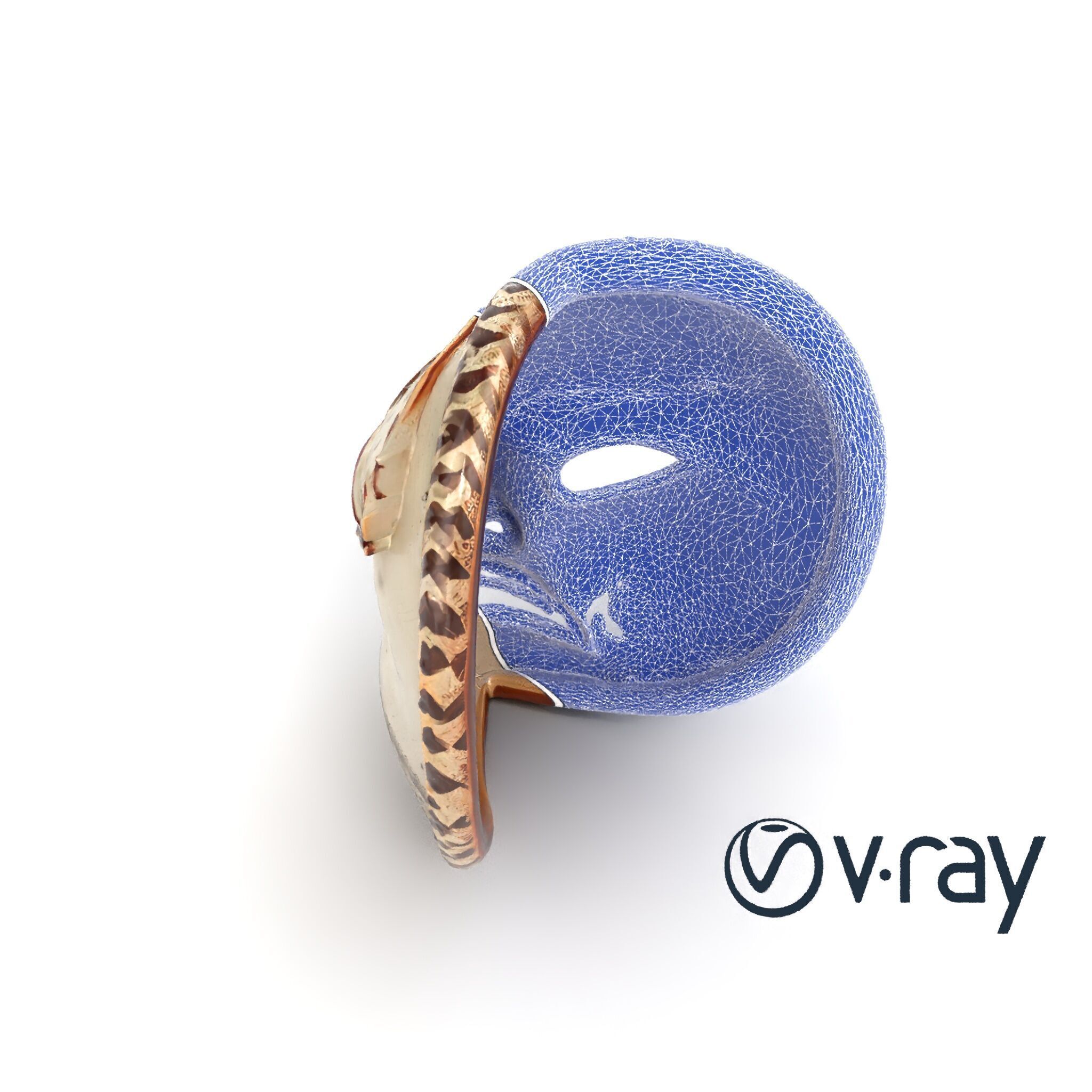 Ancient Ritual Carved Mask model pack Low-poly 3D model_14