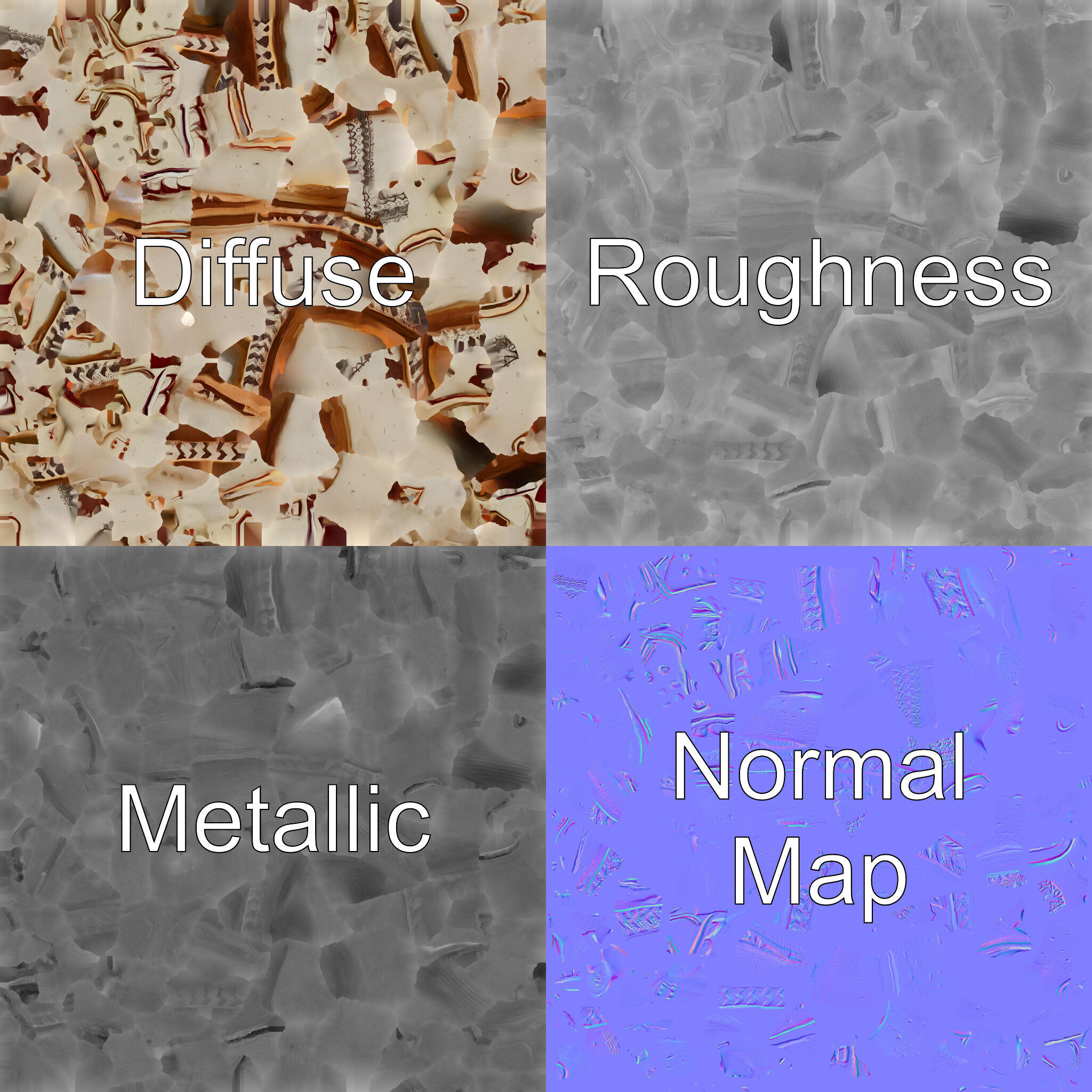 Ancient Ritual Carved Mask model pack Low-poly 3D model_1