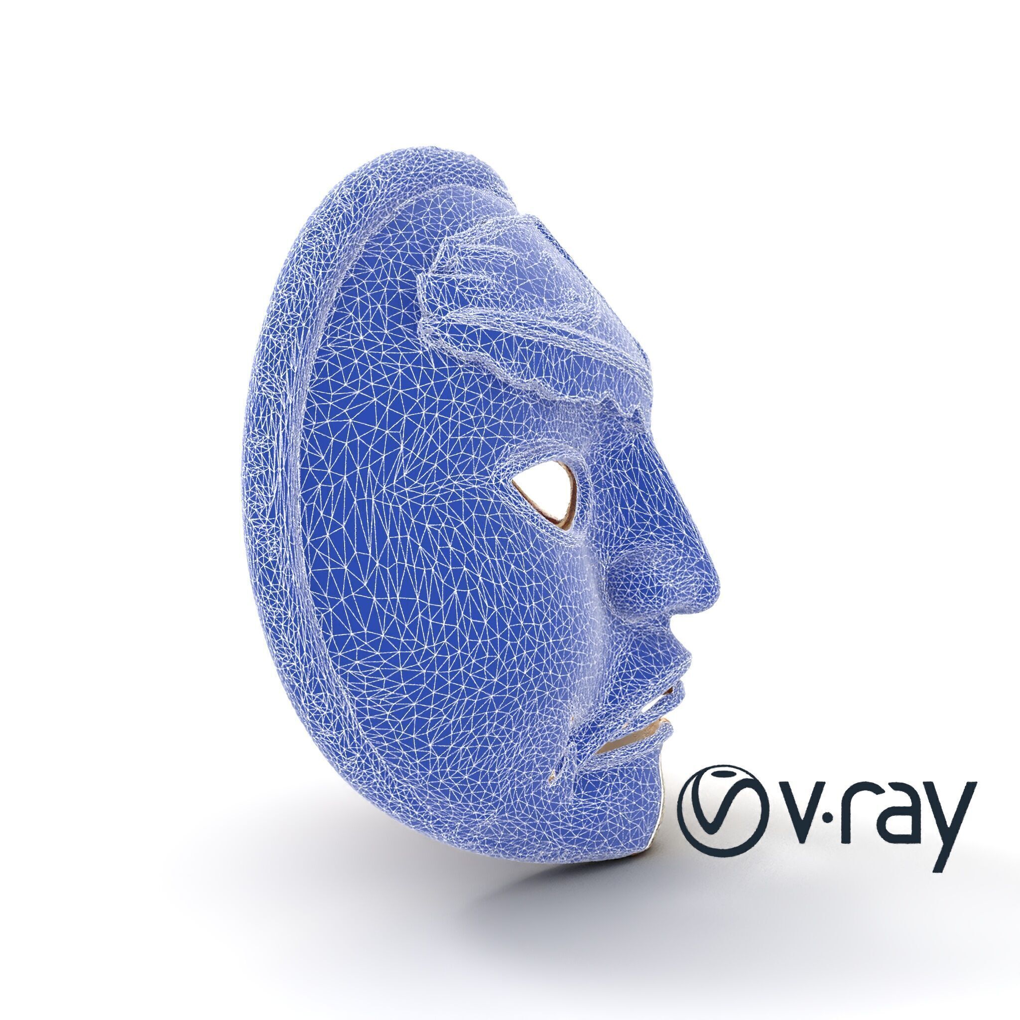 Ancient Ritual Carved Mask model pack Low-poly 3D model_25