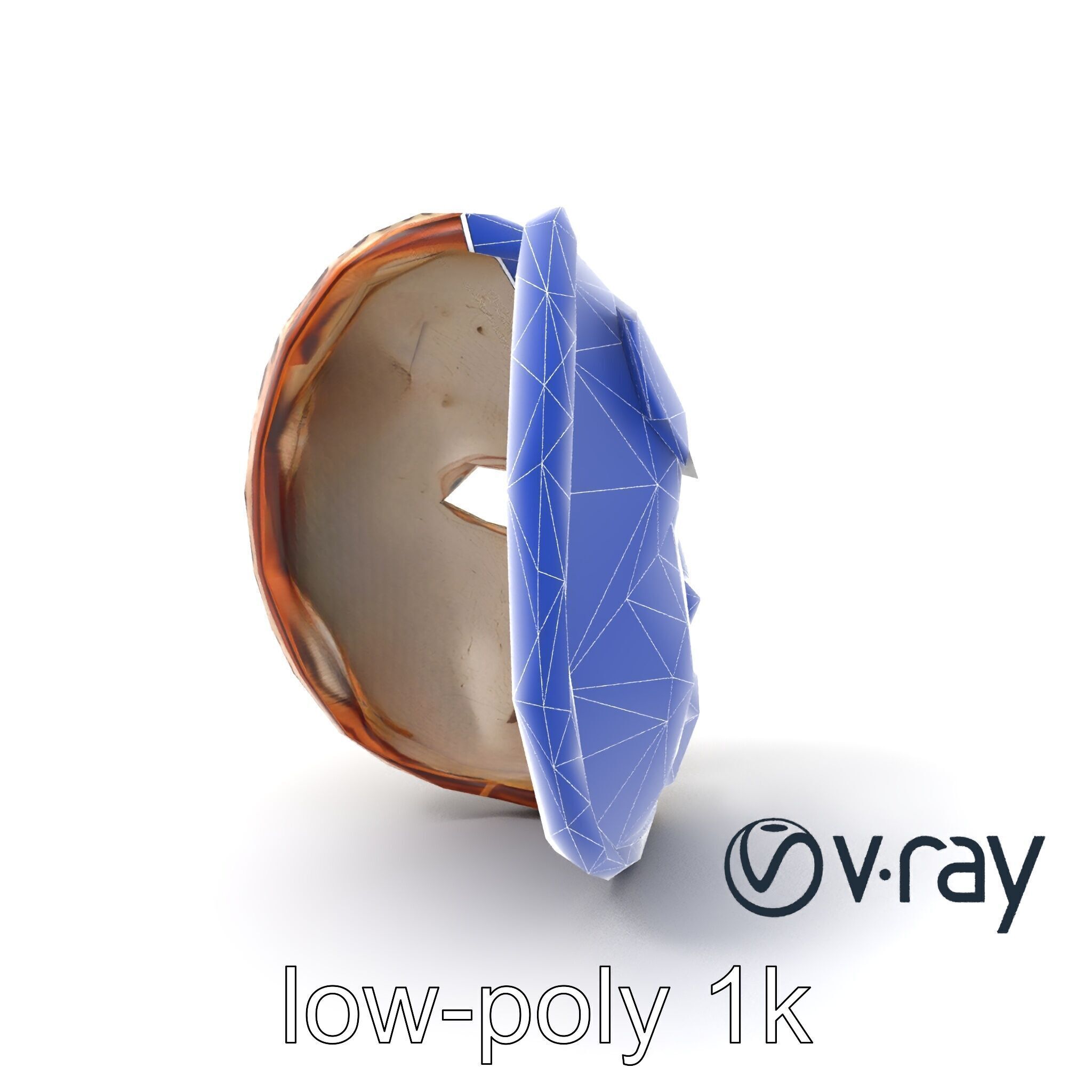 Ancient Ritual Carved Mask model pack Low-poly 3D model_5