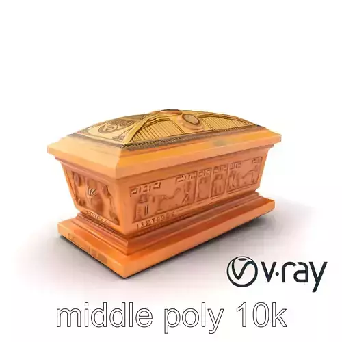 Egyptian Sarcophagus Polished Carvings model pack