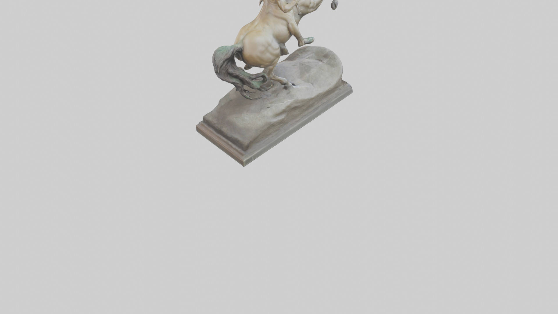 Centaur statue model Low-poly 3D model_7