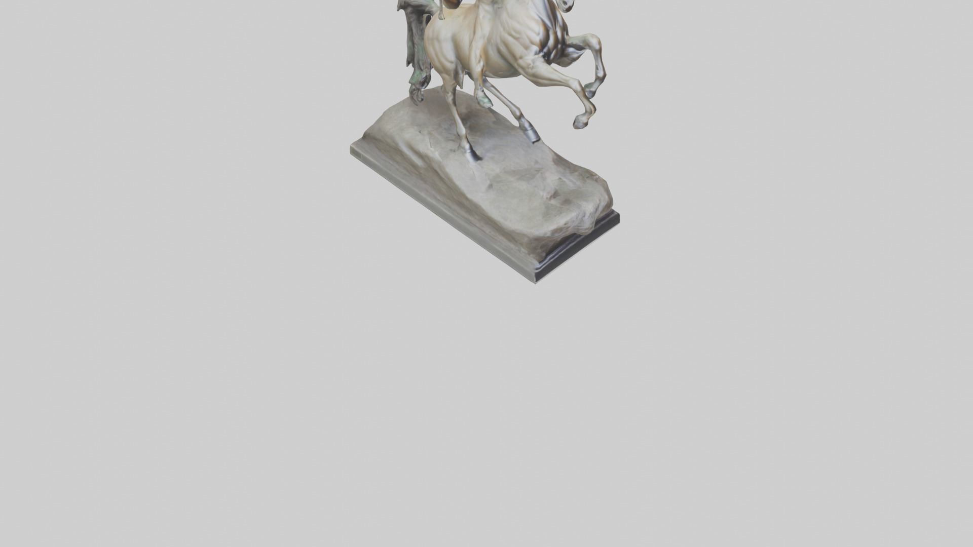 Centaur statue model Low-poly 3D model_9